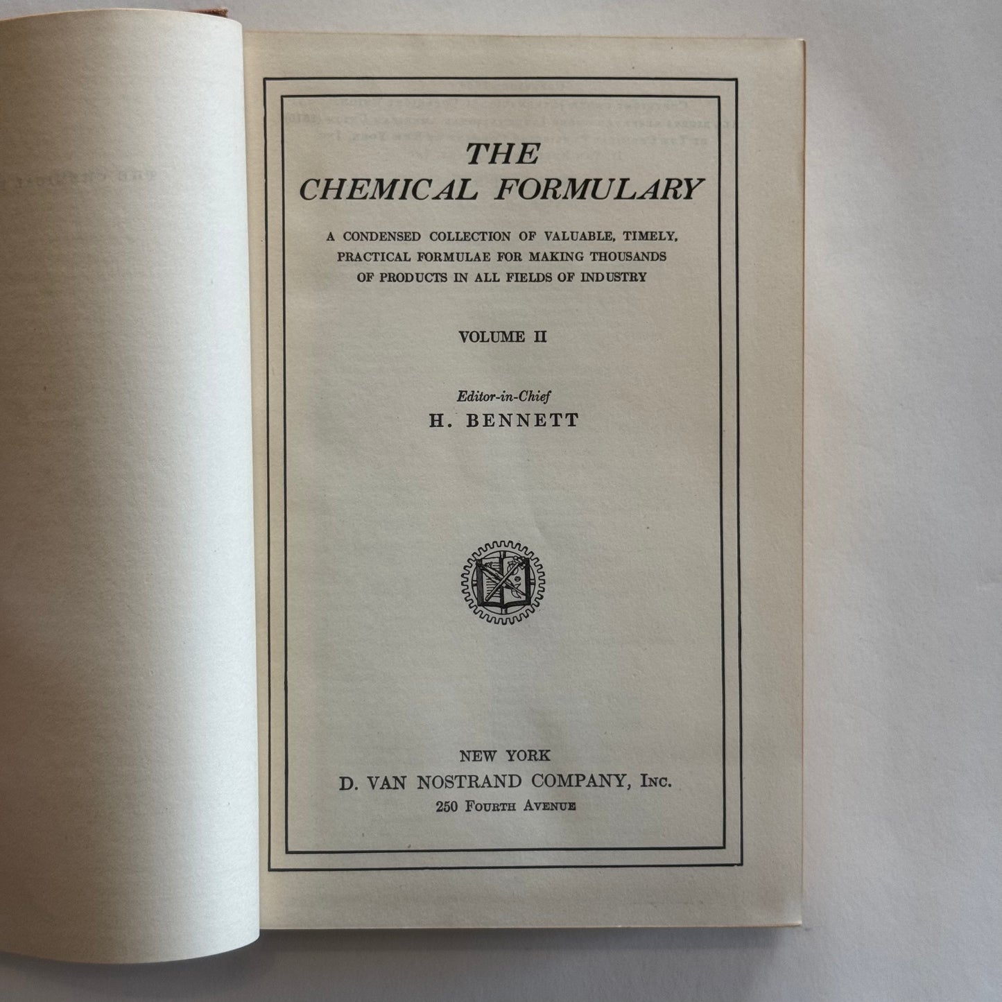 The Chemical Formulary Volume II by H. Bennett (1935)