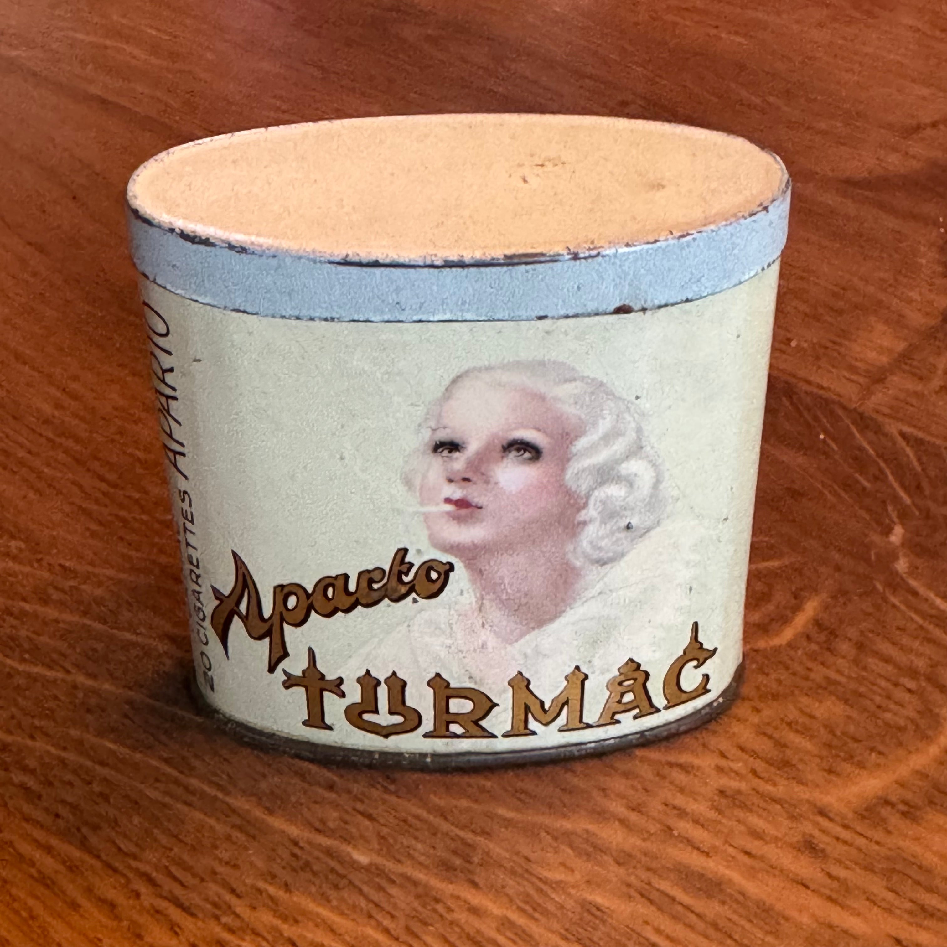 Turmac “Apacto” cigarette tin – ca. 1930–1935