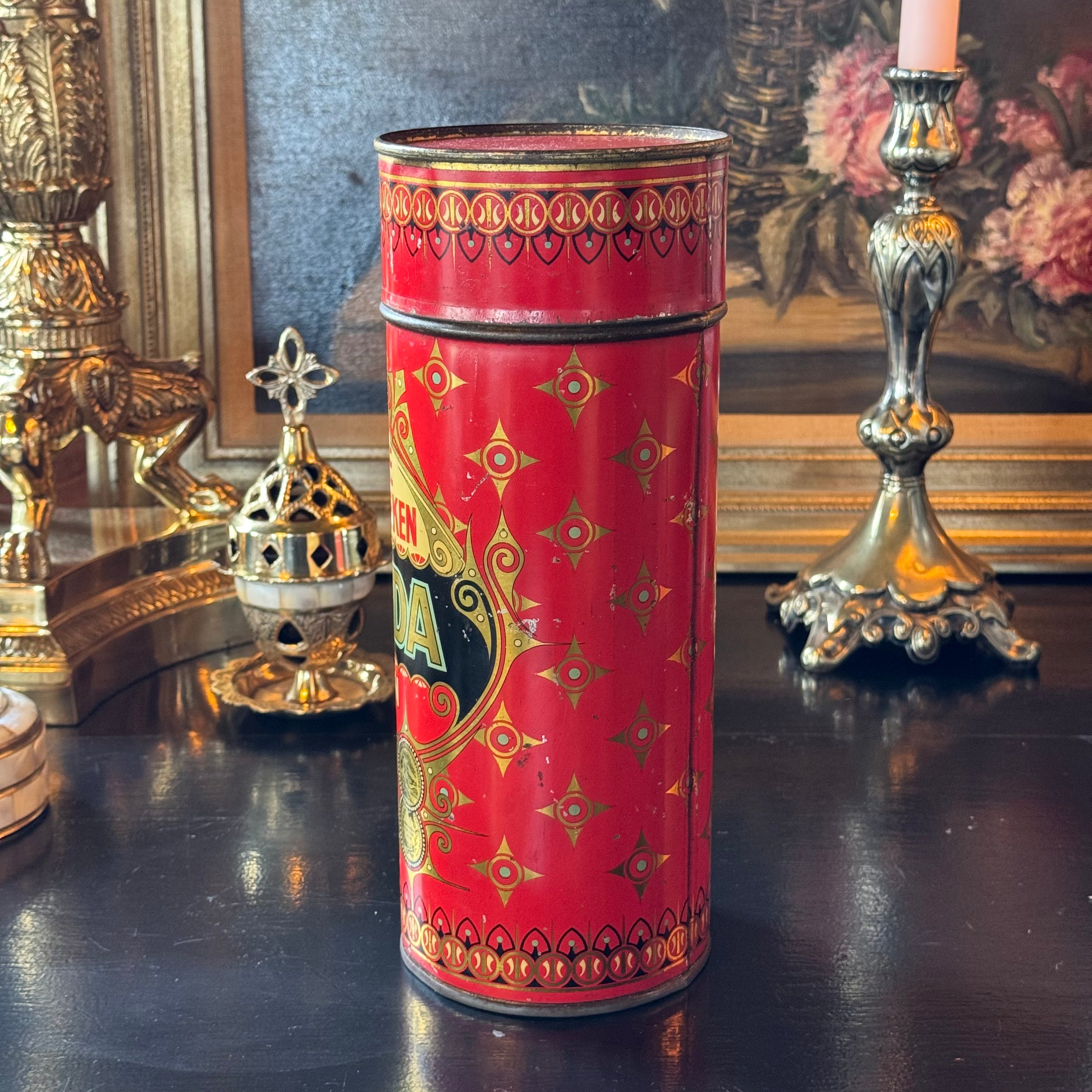 Antiek Fries koekblik D. Sieperda Harlingen – Fijne Friesche Boter-Drabbelkoeken