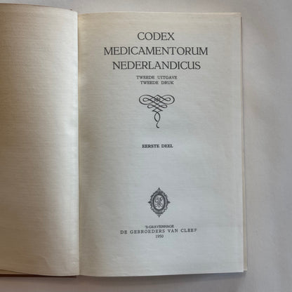 Codex Medicamentorum Nederlandicus First Part (1950)