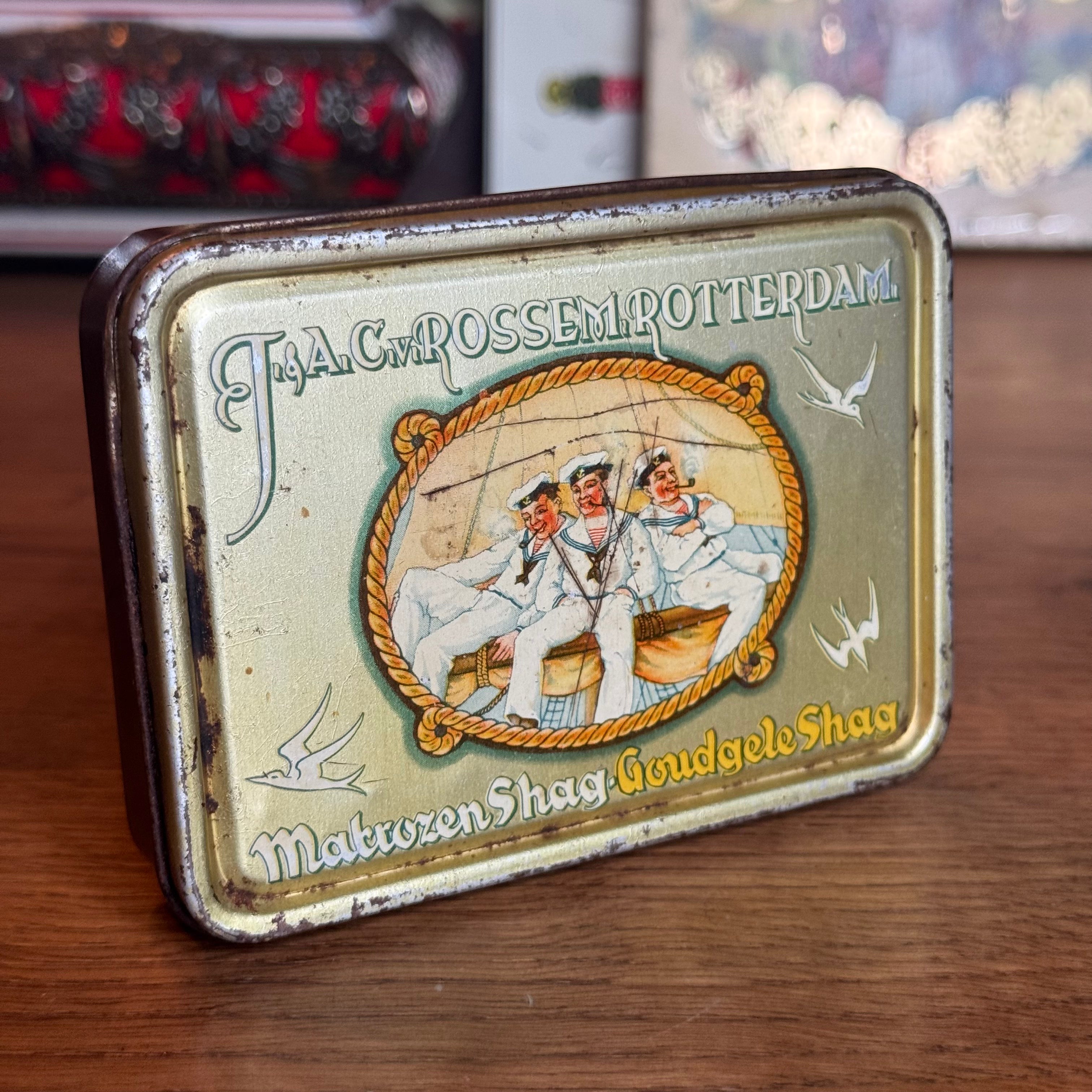 JAC van Rossem Rotterdam – Sailors' Tobacco Tin – ca. 1930–1940