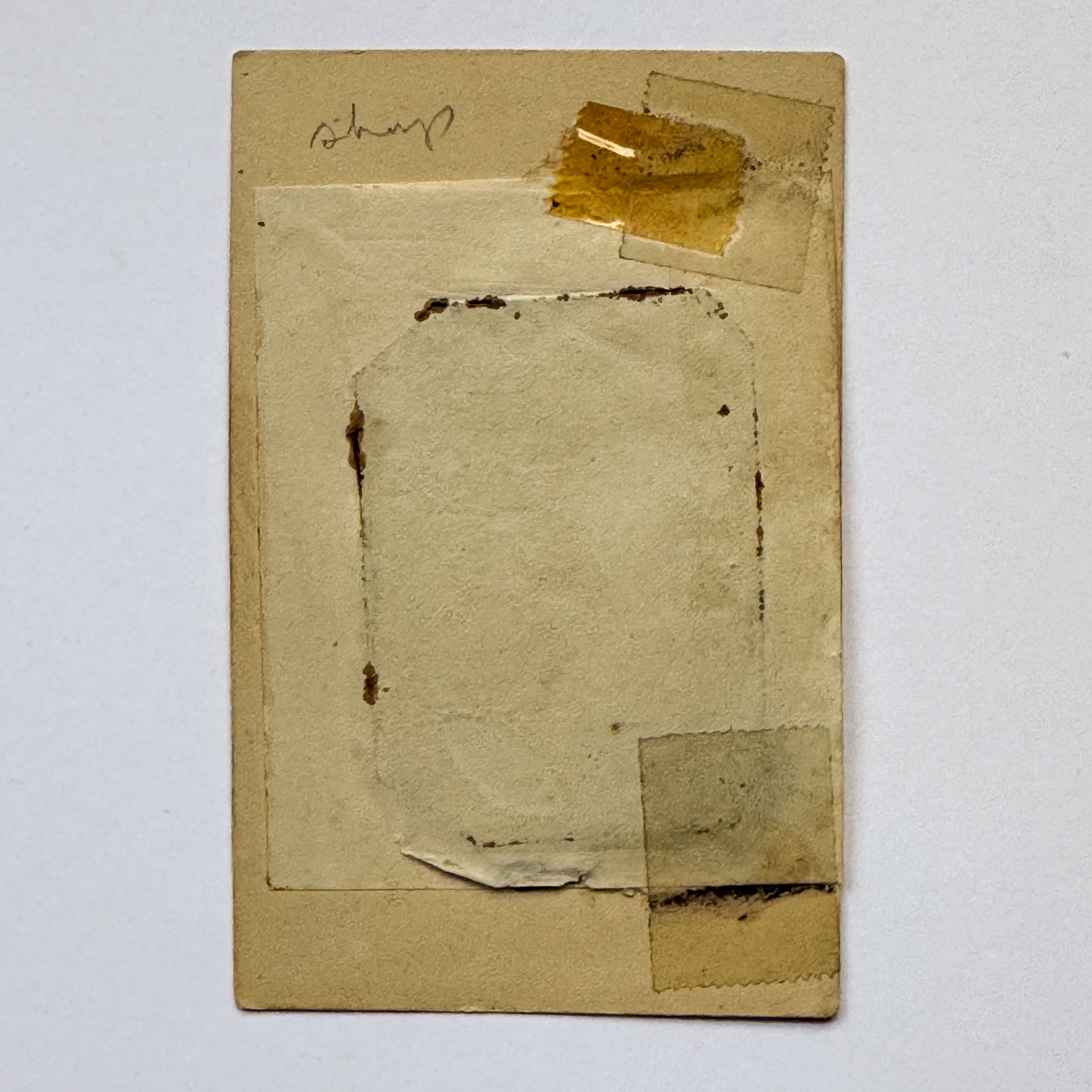 Frühes Porträt eines Mannes – Ferrotypie im Karton (ca. 1860)