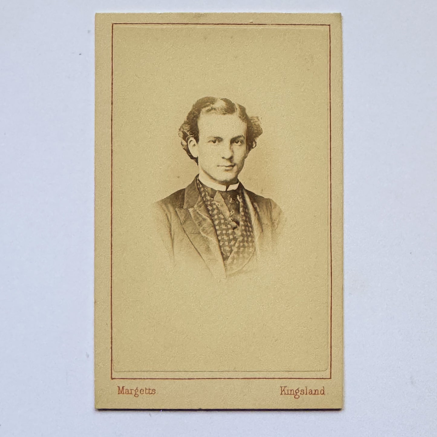 Portrait of a Young Man – JW Margetts, Kingsland Road, London (c. 1875)