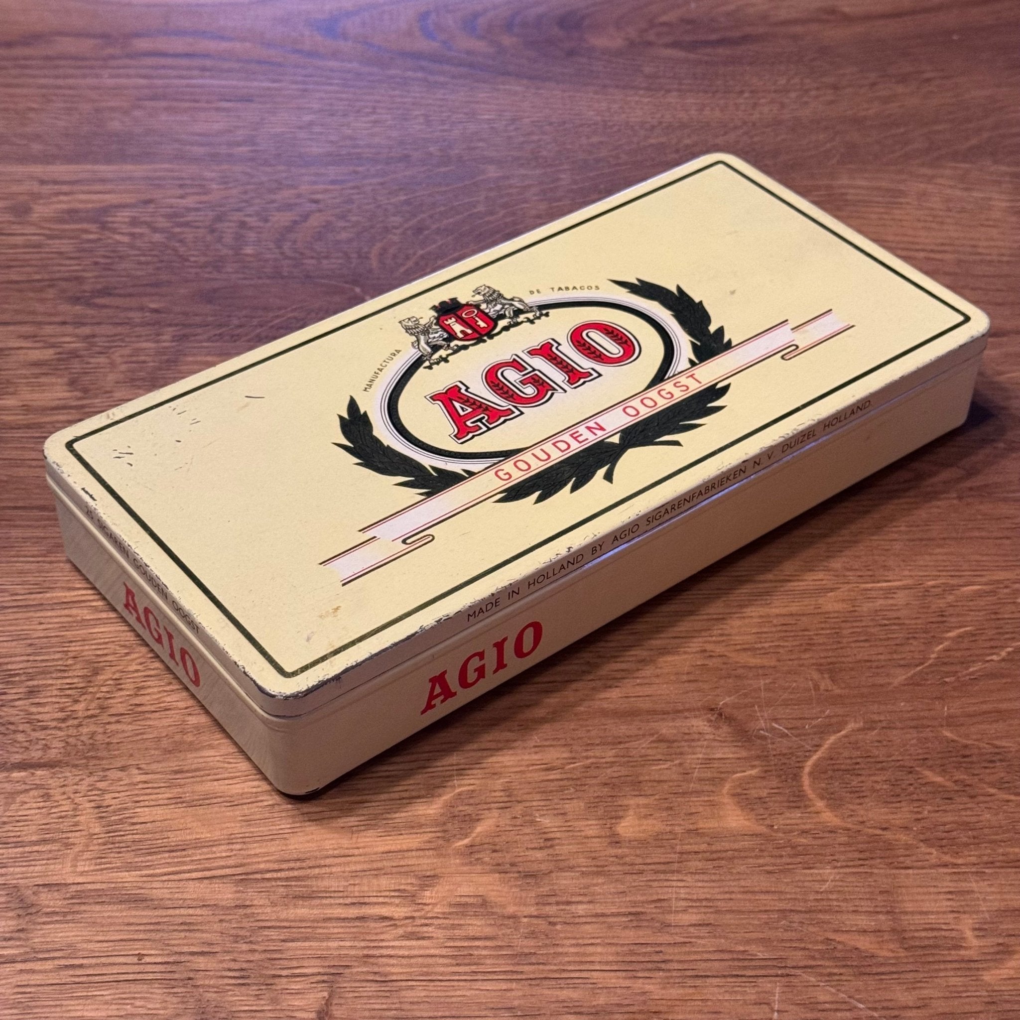 Agio sigarenblik “Gouden Oogst” – vintage tabaksblik – Duizel Holland - The Collectionist