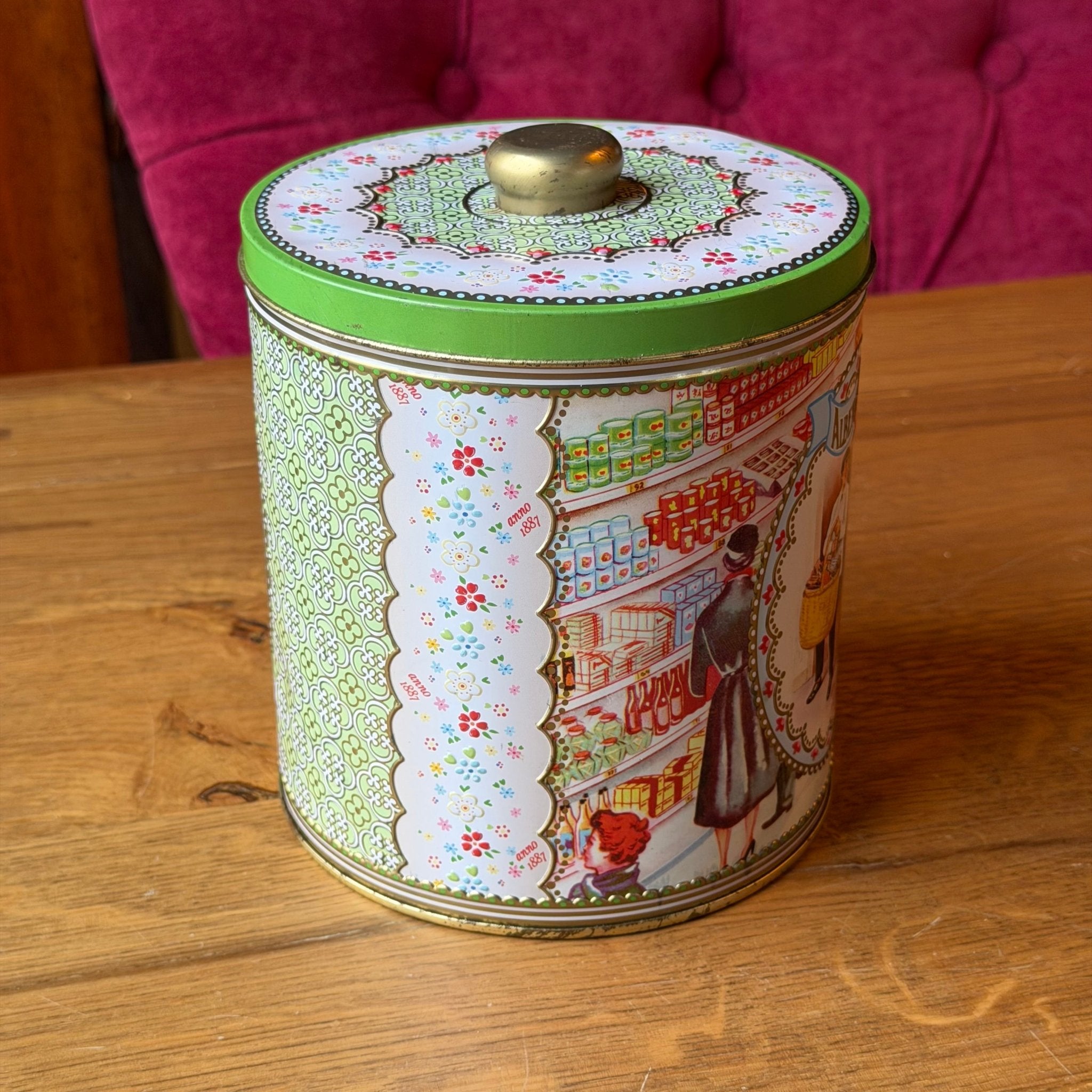 Albert Heijn Jubileumblik 125 Jaar (1887–2012) – Rond Verzamelblik Anno 1887 - The Collectionist