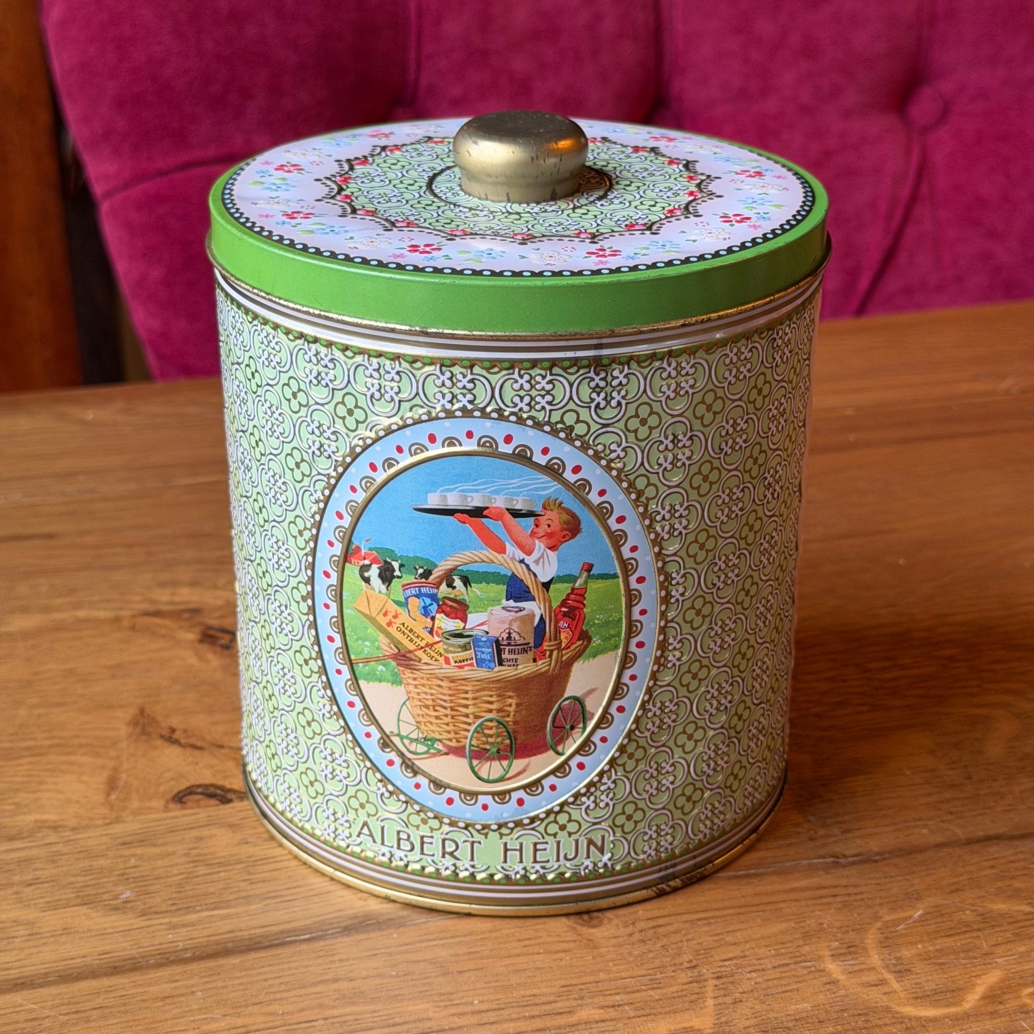 Albert Heijn Jubileumblik 125 Jaar (1887–2012) – Rond Verzamelblik Anno 1887 - The Collectionist