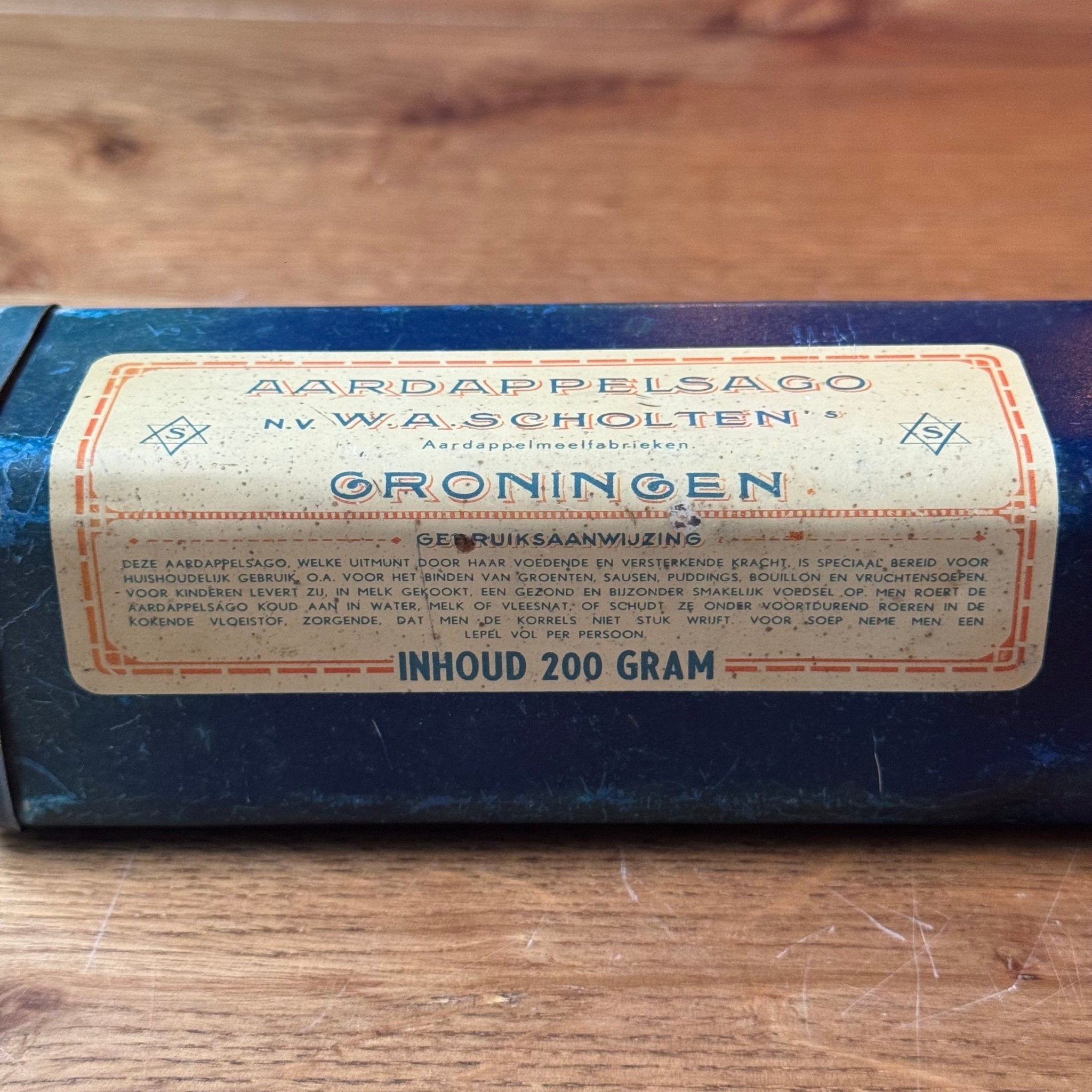Antiek Aardappelsago Blik – W.A. Scholten Groningen - The Collectionist