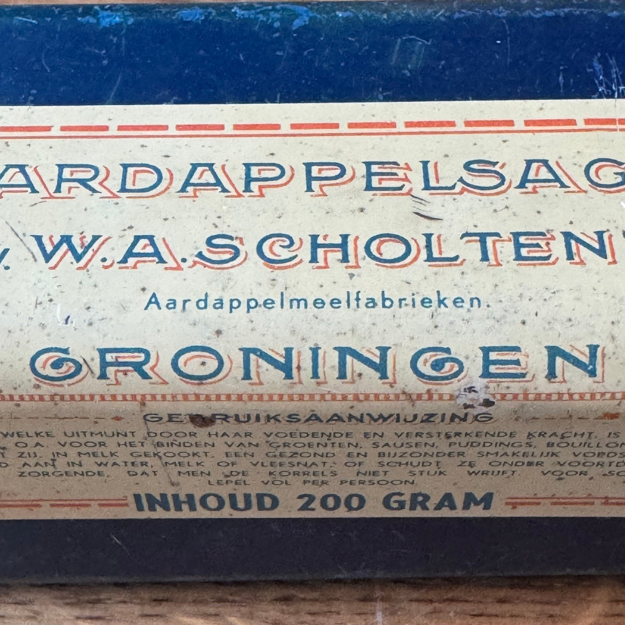 Antiek Aardappelsago Blik – W.A. Scholten Groningen - The Collectionist