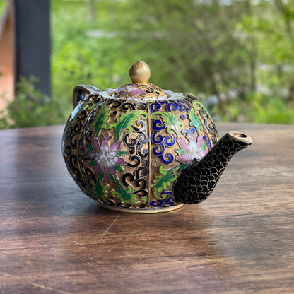 Antiek Authentiek Email Cloisonné Theepotje - The Collectionist