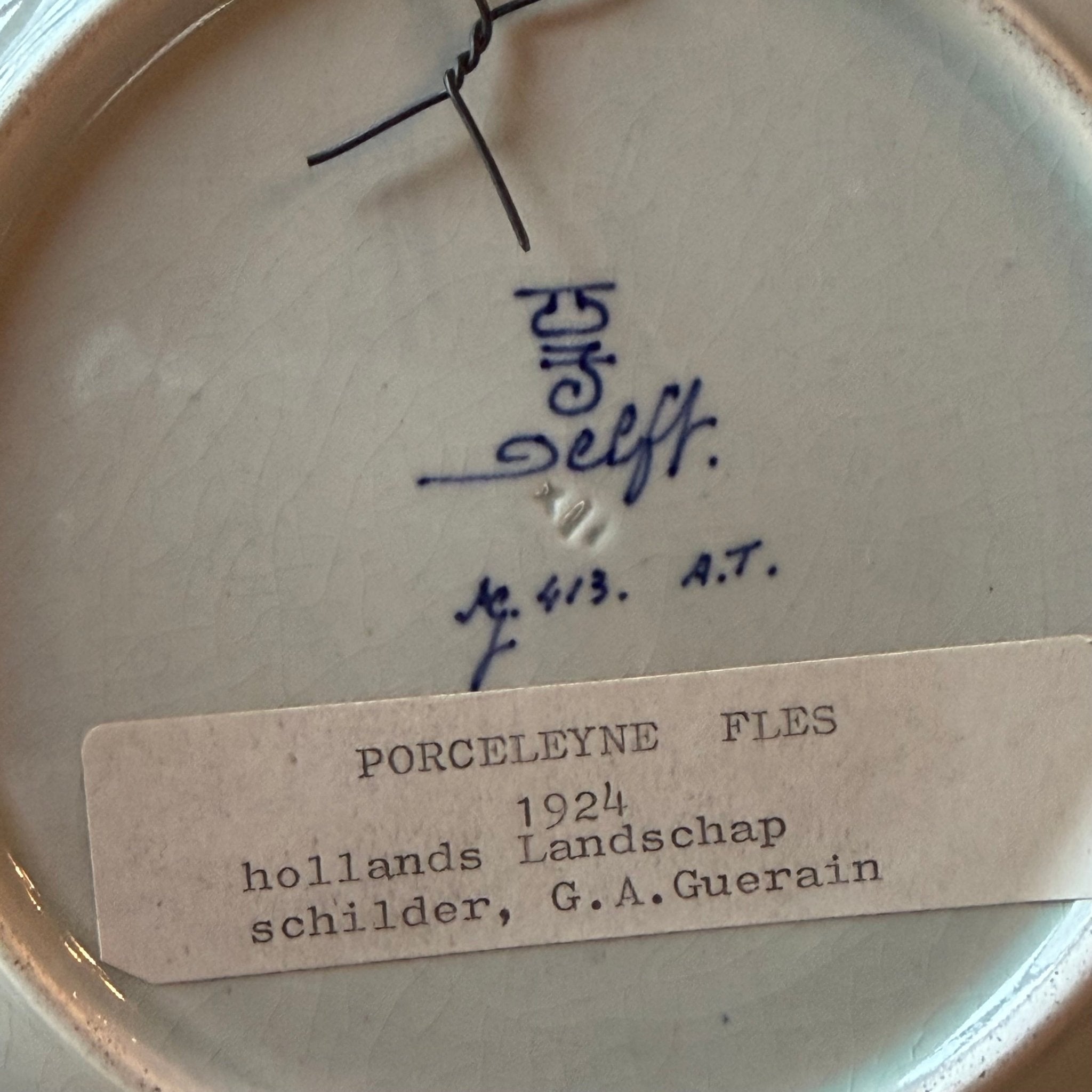 Antiek Royal Delft Wandbord met Molen en Schepen (1924) - The Collectionist