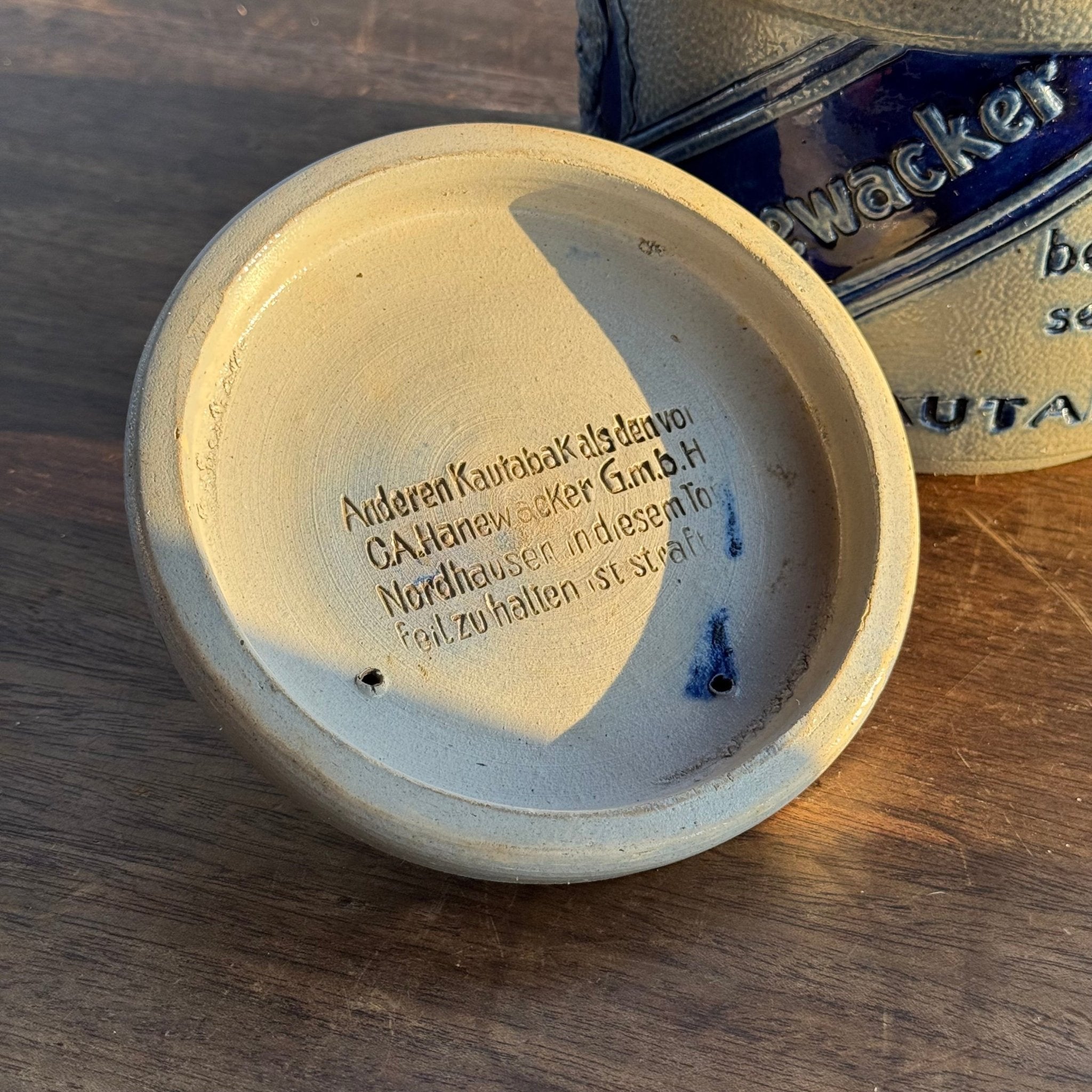 Antieke Nordhäuser Kautabak Echter Hanewacker Tabakspot 1920 - The Collectionist