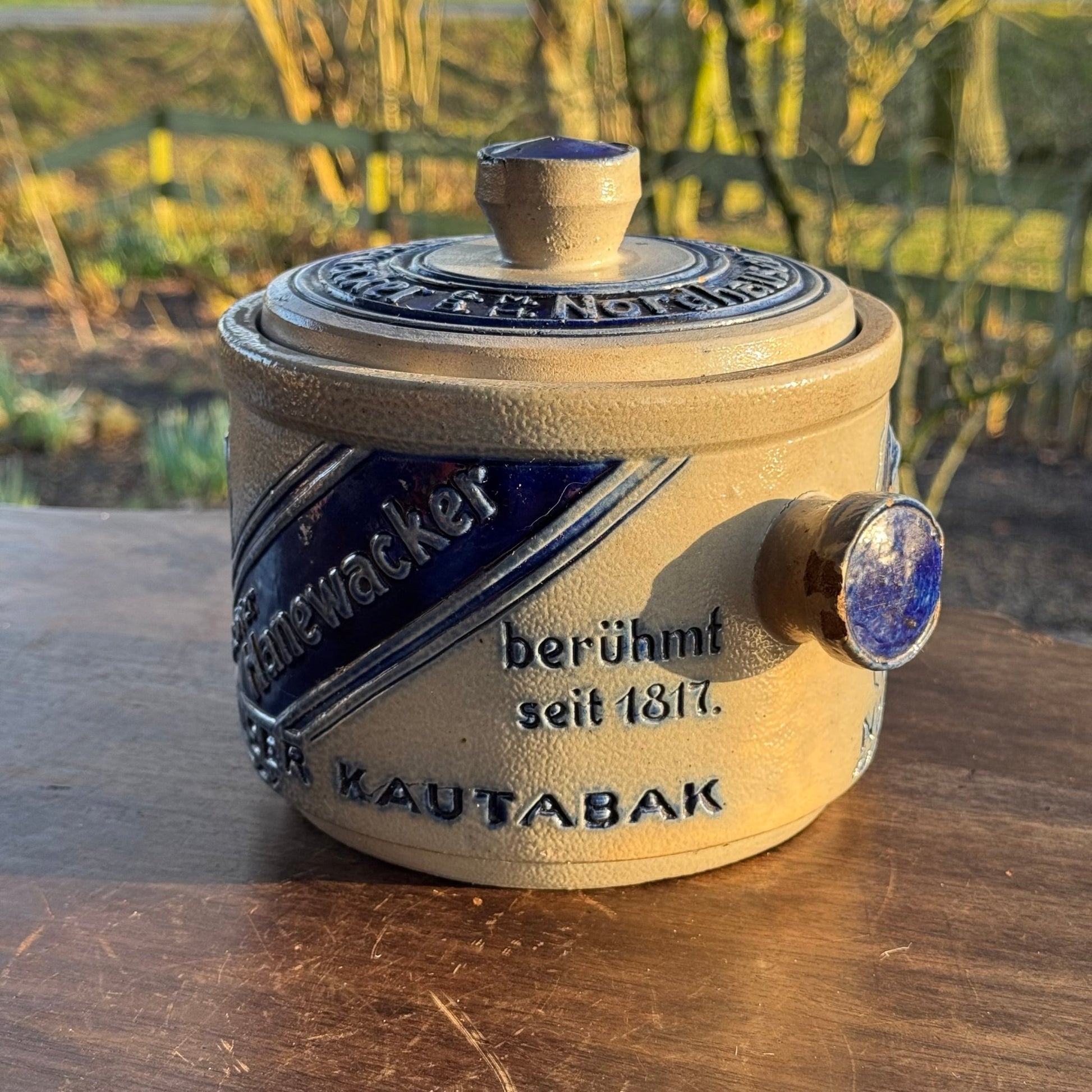 Antieke Nordhäuser Kautabak Echter Hanewacker Tabakspot 1920 - The Collectionist