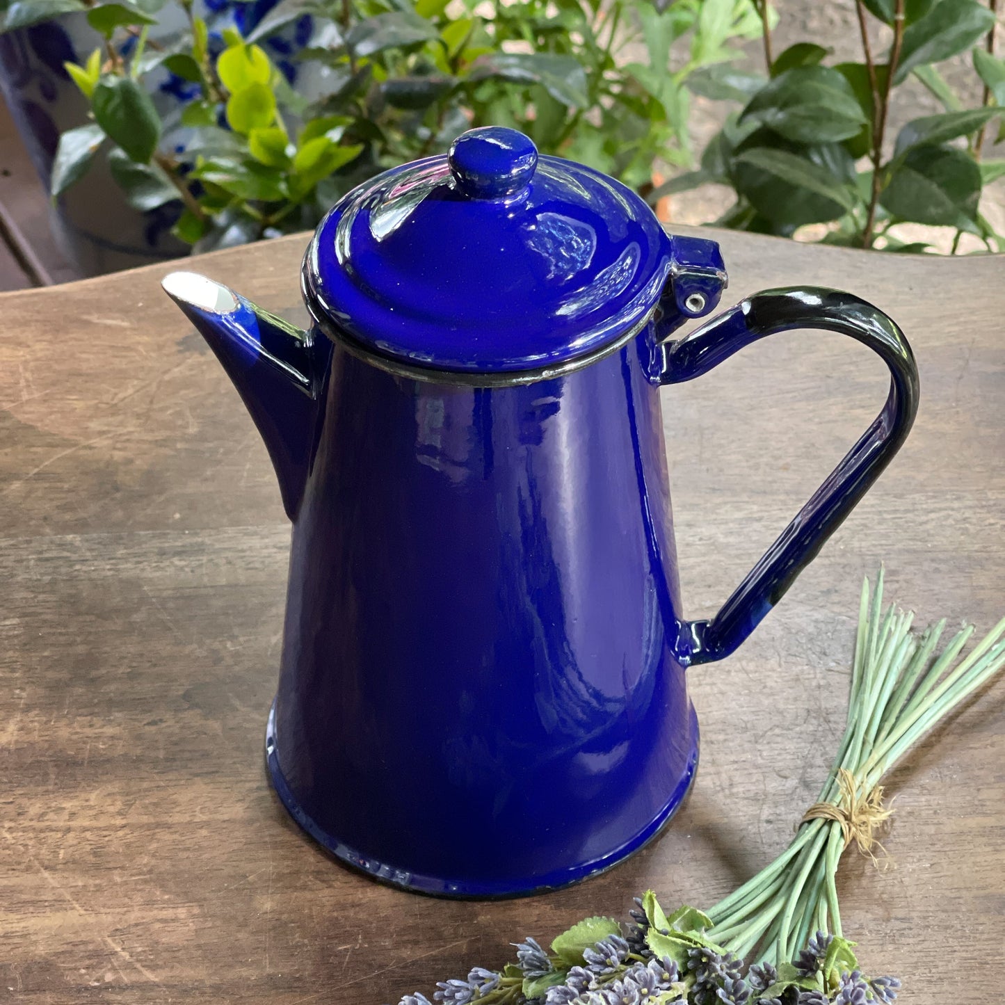 Blauwe Emaille Koffiepot 1 Liter - The Collectionist