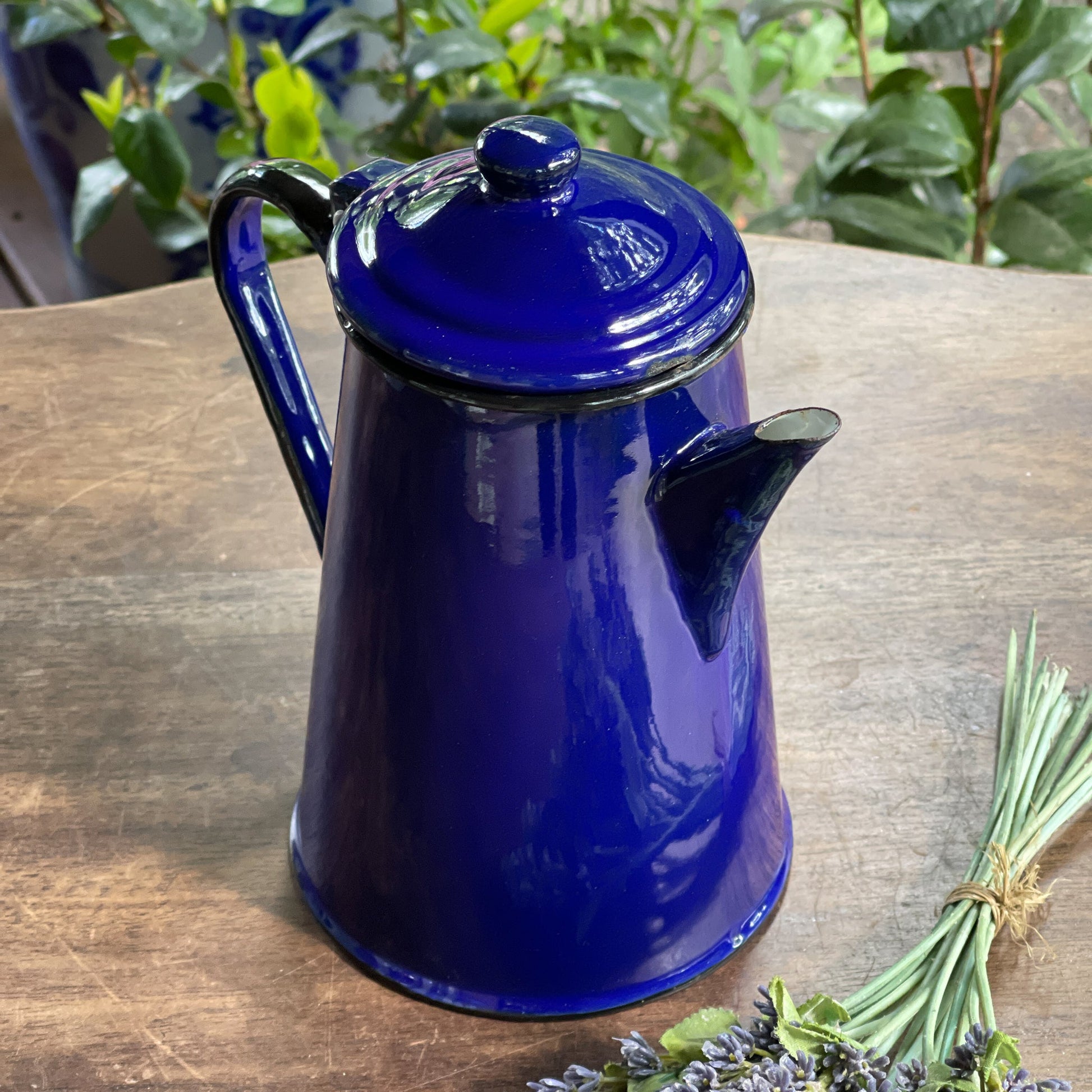 Blauwe Emaille Koffiepot 1 Liter - The Collectionist