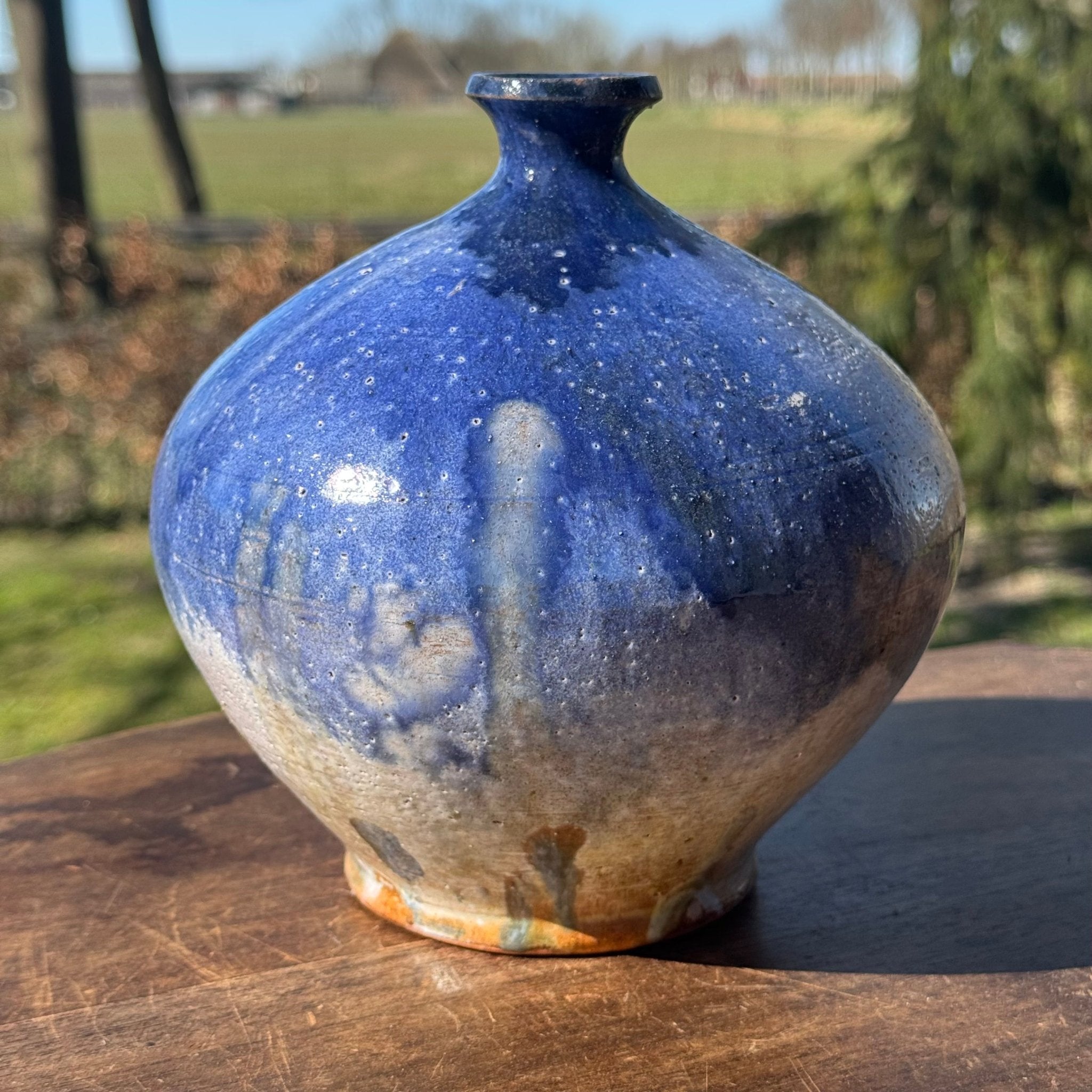 Blauwe Keramische Vaas - The Collectionist