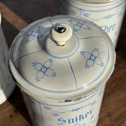 Emaille Koffie Thee en Suiker Bussen - The Collectionist