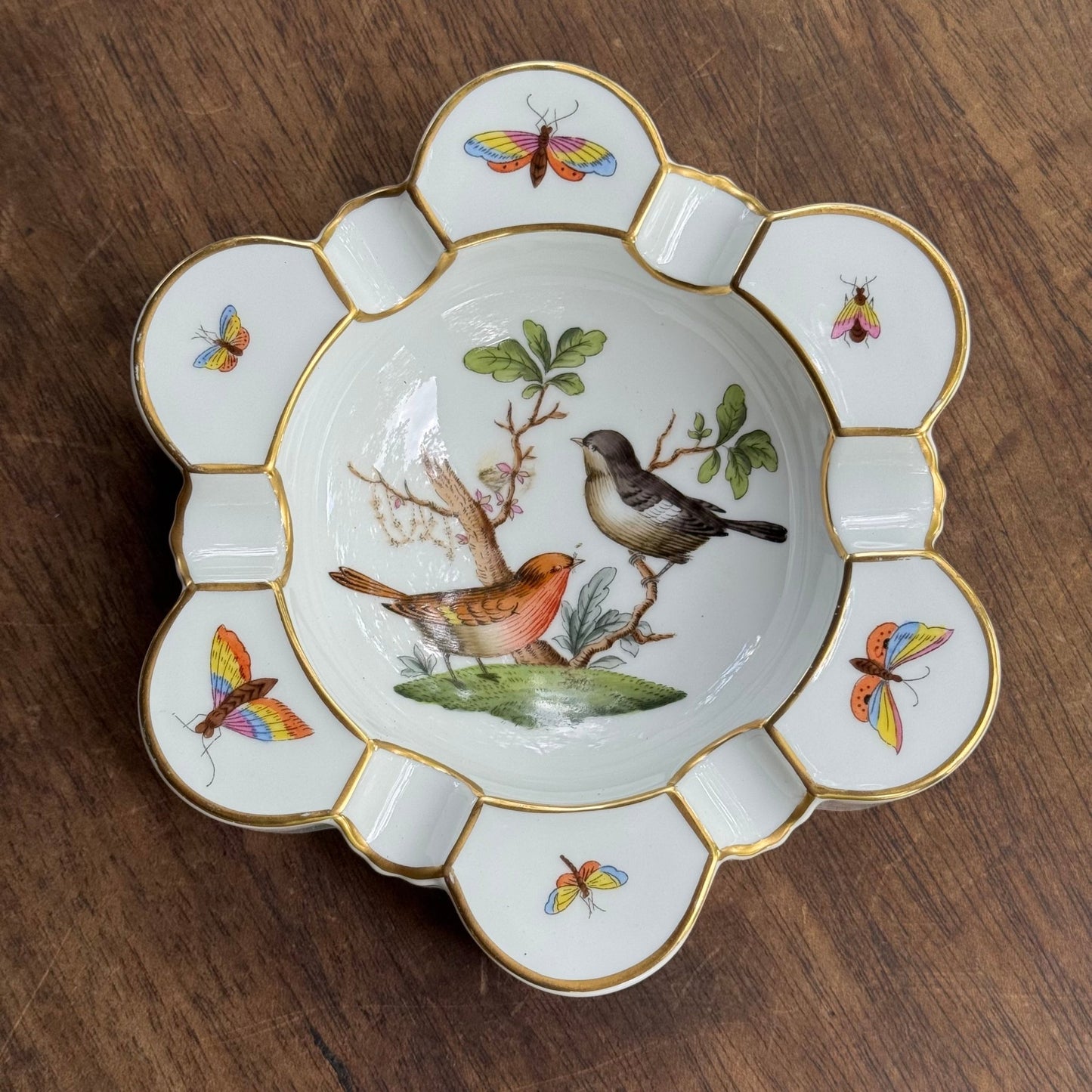 Herend Porselein Asbak Met Vogels - The Collectionist