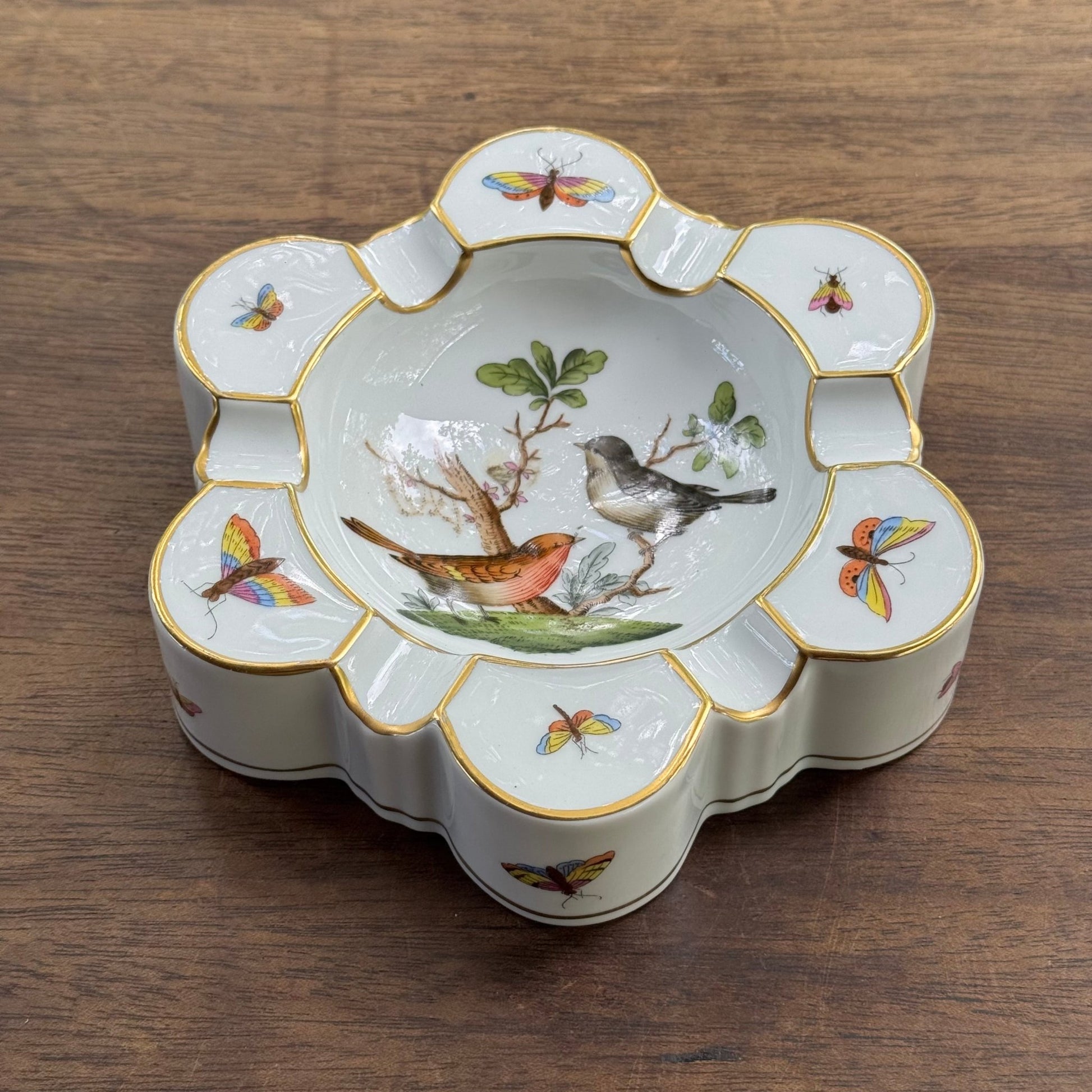 Herend Porselein Asbak Met Vogels - The Collectionist