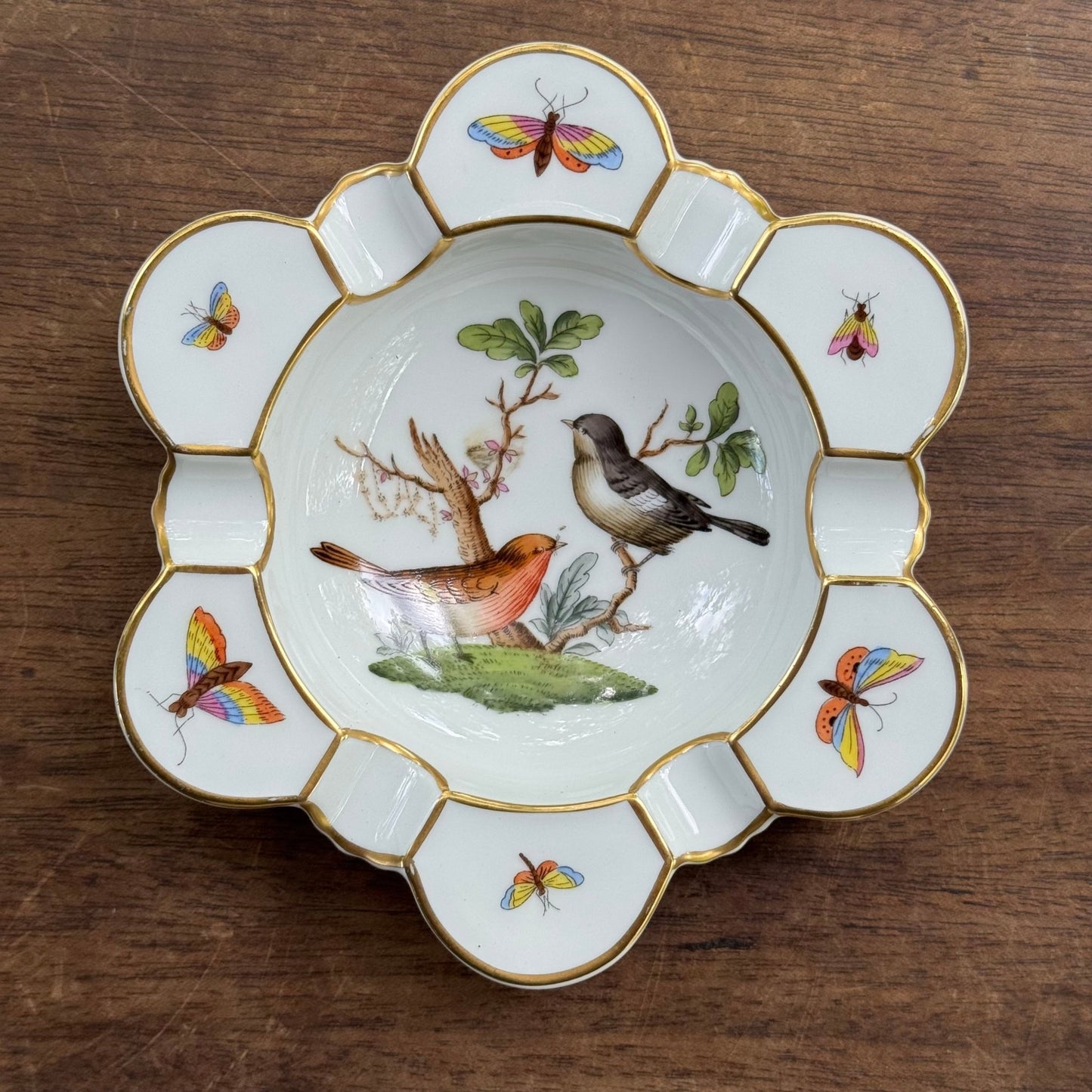 Herend Porselein Asbak Met Vogels - The Collectionist