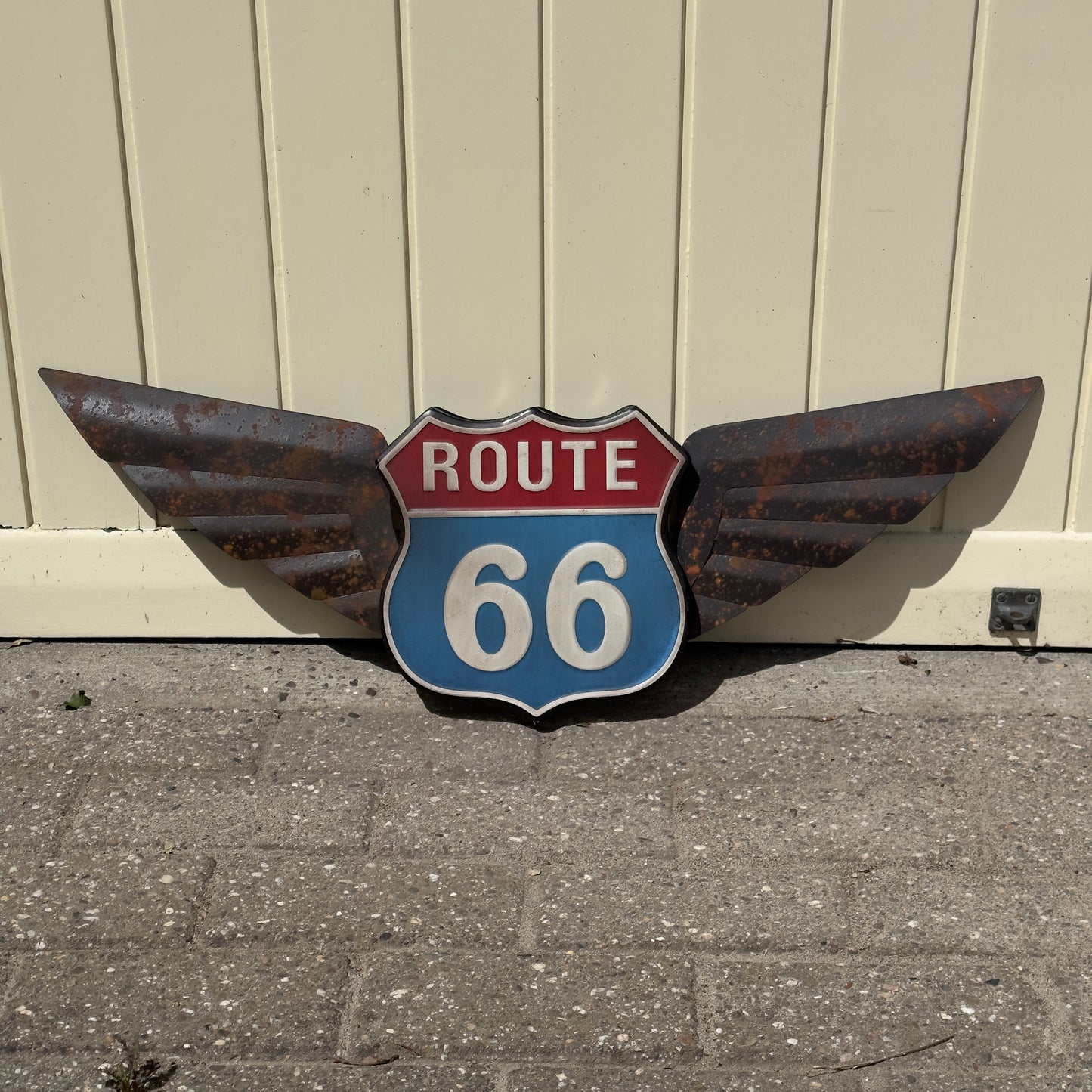 Route 66 Rusty Wings Blikken Wandbord The Collectionist