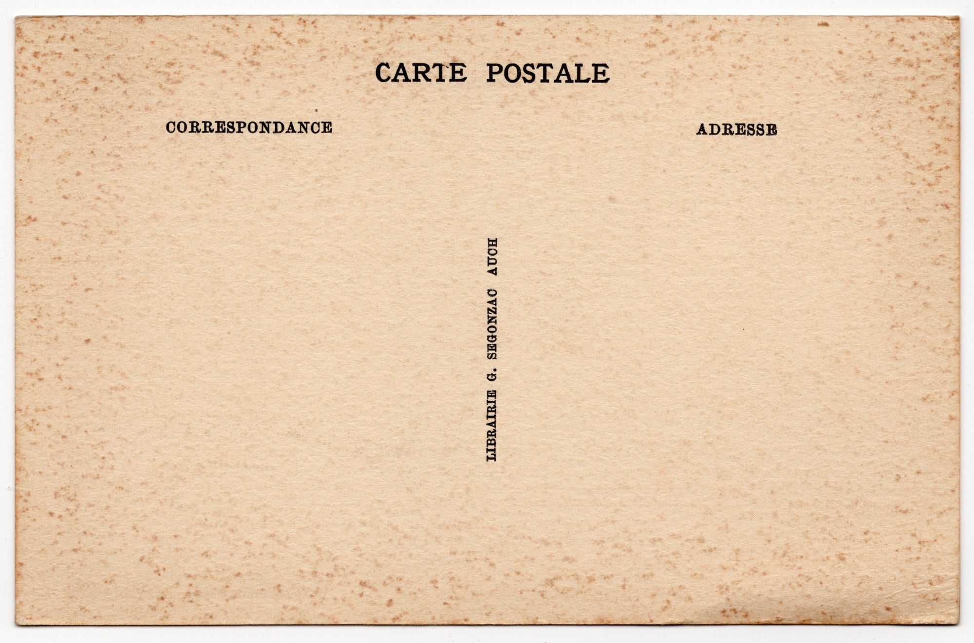 Achterzijde Ansichtkaart sepiafoto westgevel Basilique Sainte-Marie Auch, kathedraal Gers zuidwest-Frankrijk, Librairie Segonzac, ca. 1910