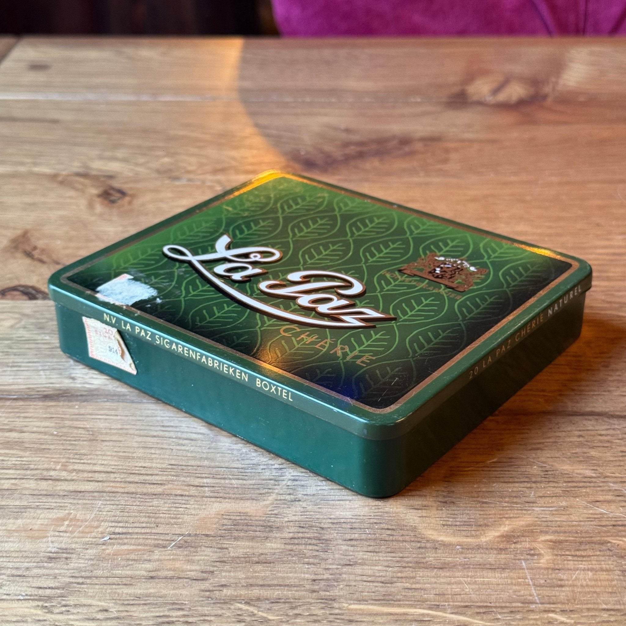 La Paz Chérie sigarenblik – groen – vintage - The Collectionist