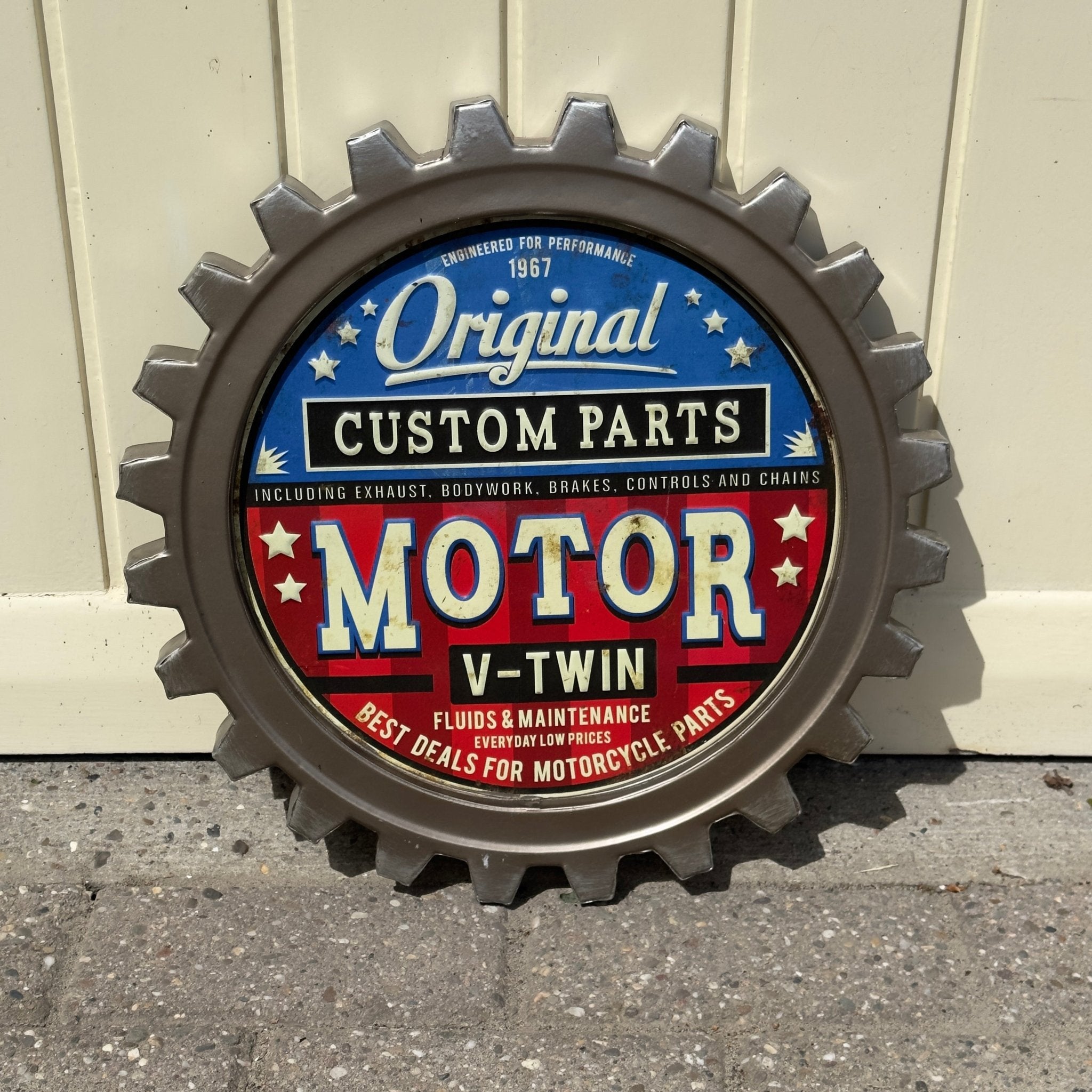 Motor Custom Parts Wandbord Van Blik - The Collectionist
