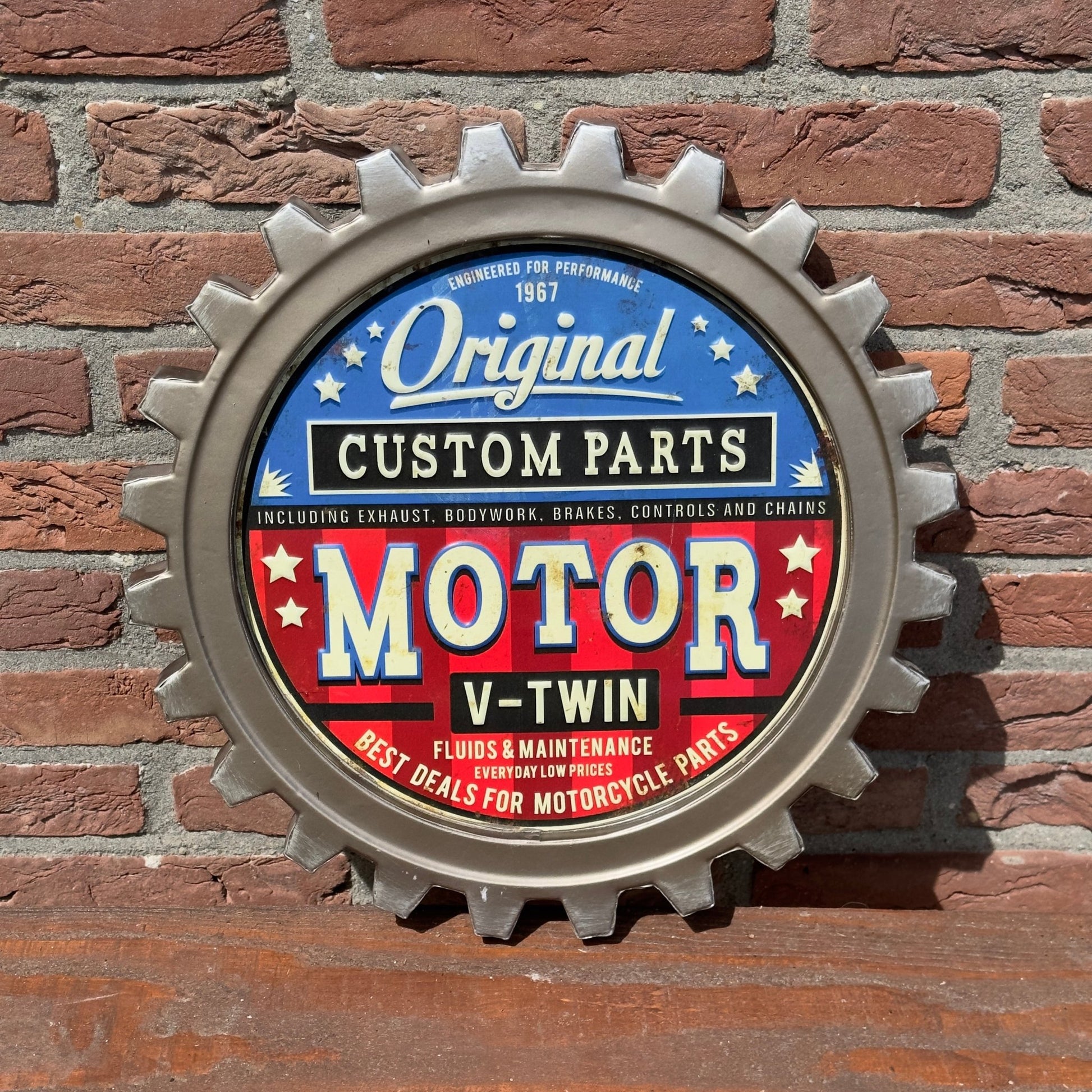 Motor Custom Parts Wandbord Van Blik - The Collectionist