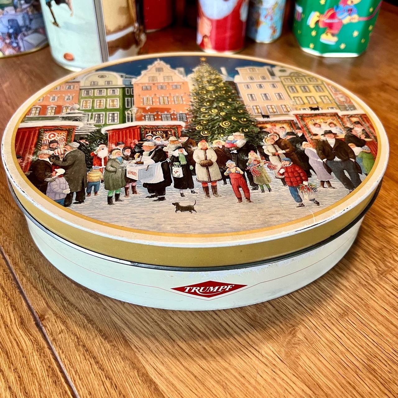 Ovaal Kerst Koekblik – Trumpf Chocolade - The Collectionist