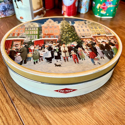 Ovaal koekblik met kerst tafereel van Trumpf - The Collectionist