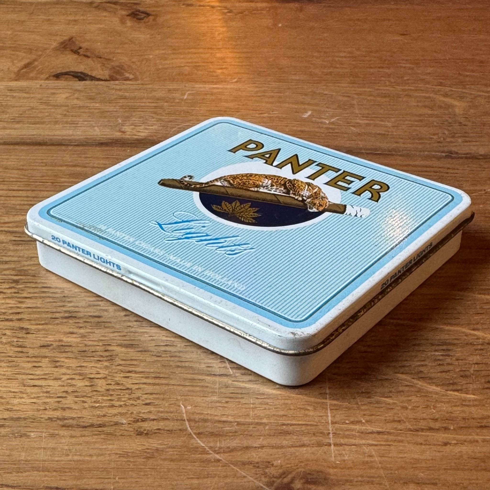 Panter Lights sigarenblikje – vintage Nederlands sigarenblik - The Collectionist