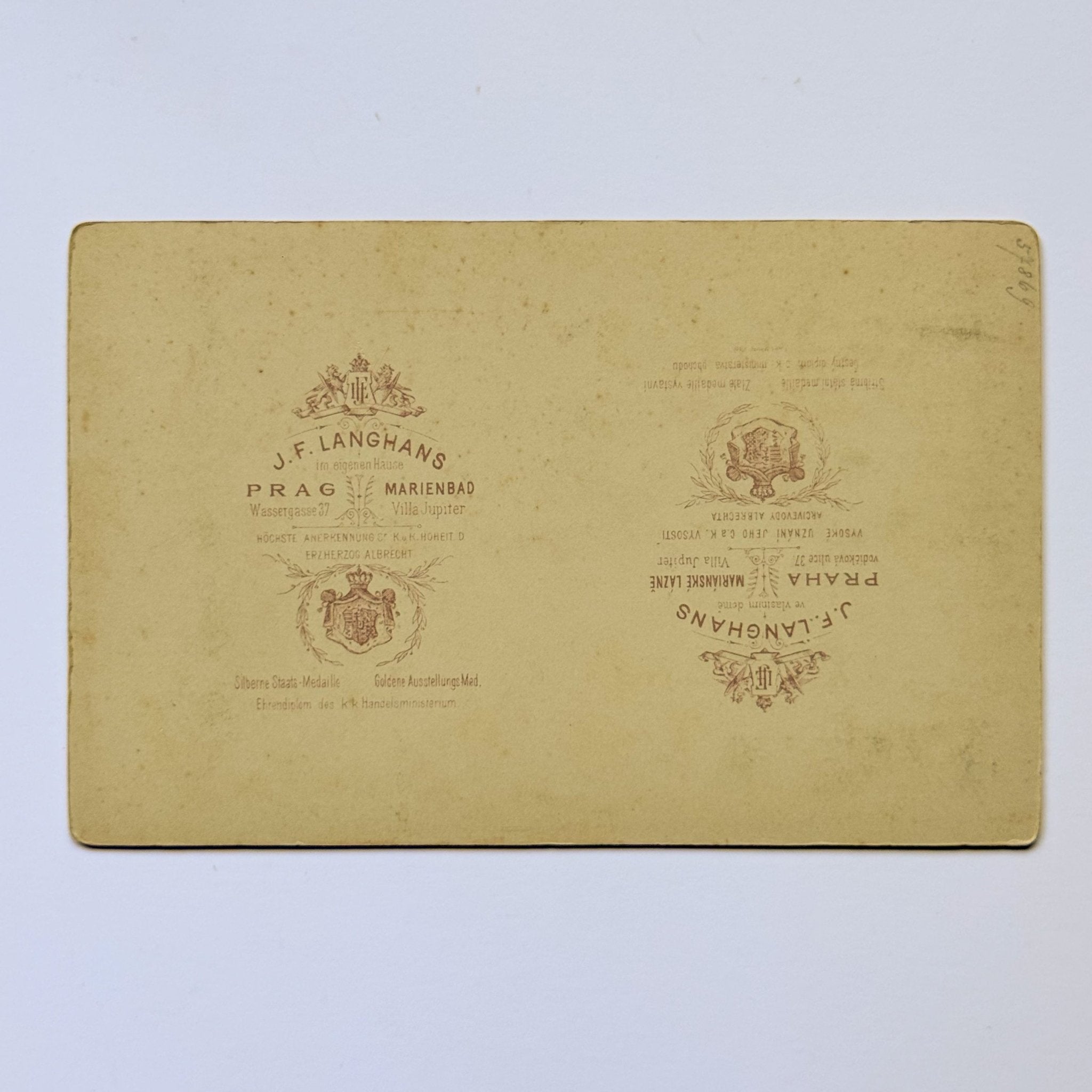 Portret van een heer met snor - J.F. Langhans, Praag & Mariënbad (ca. 1895) - The Collectionist