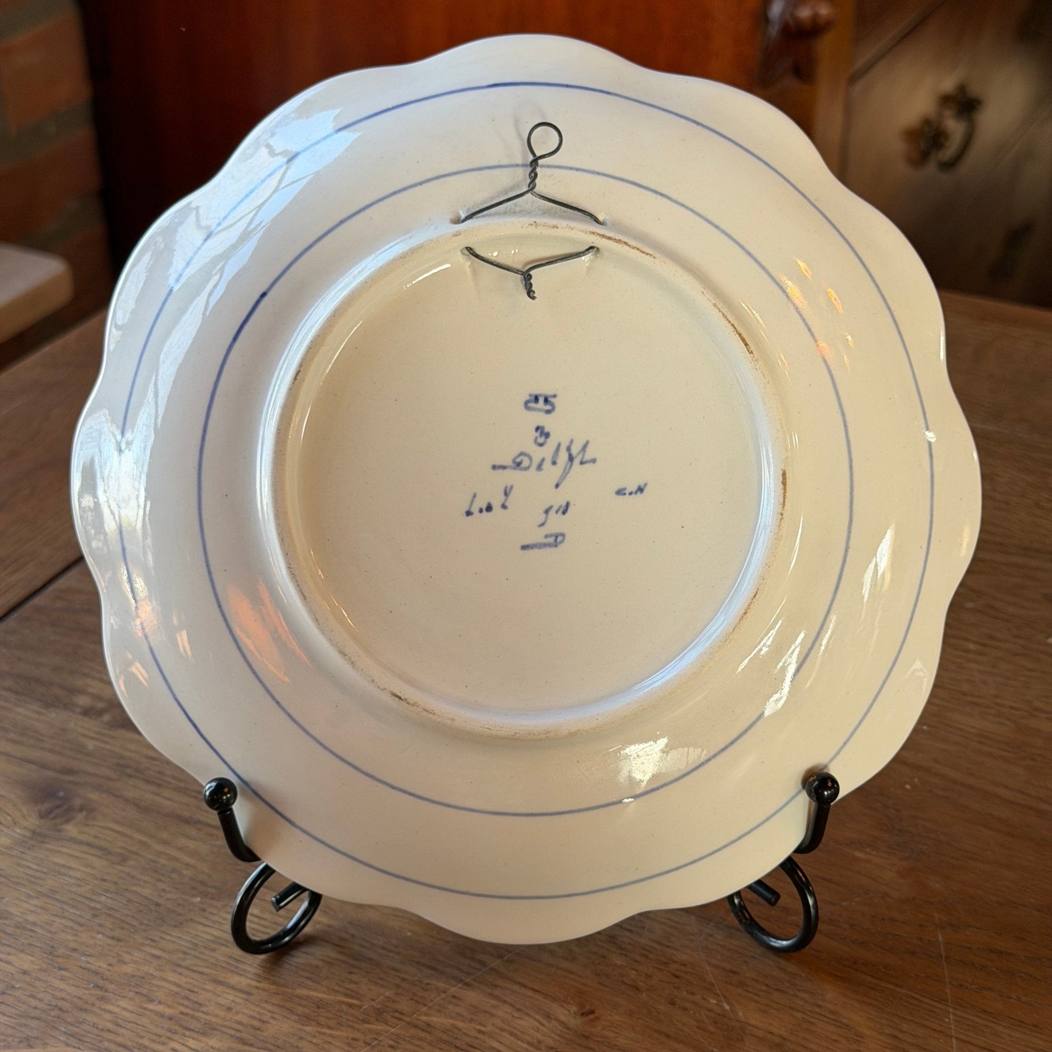 Royal Delft Wandbord – Handbeschilderd Blauw - Wit Bloemmotief – De Porceleyne Fles - The Collectionist