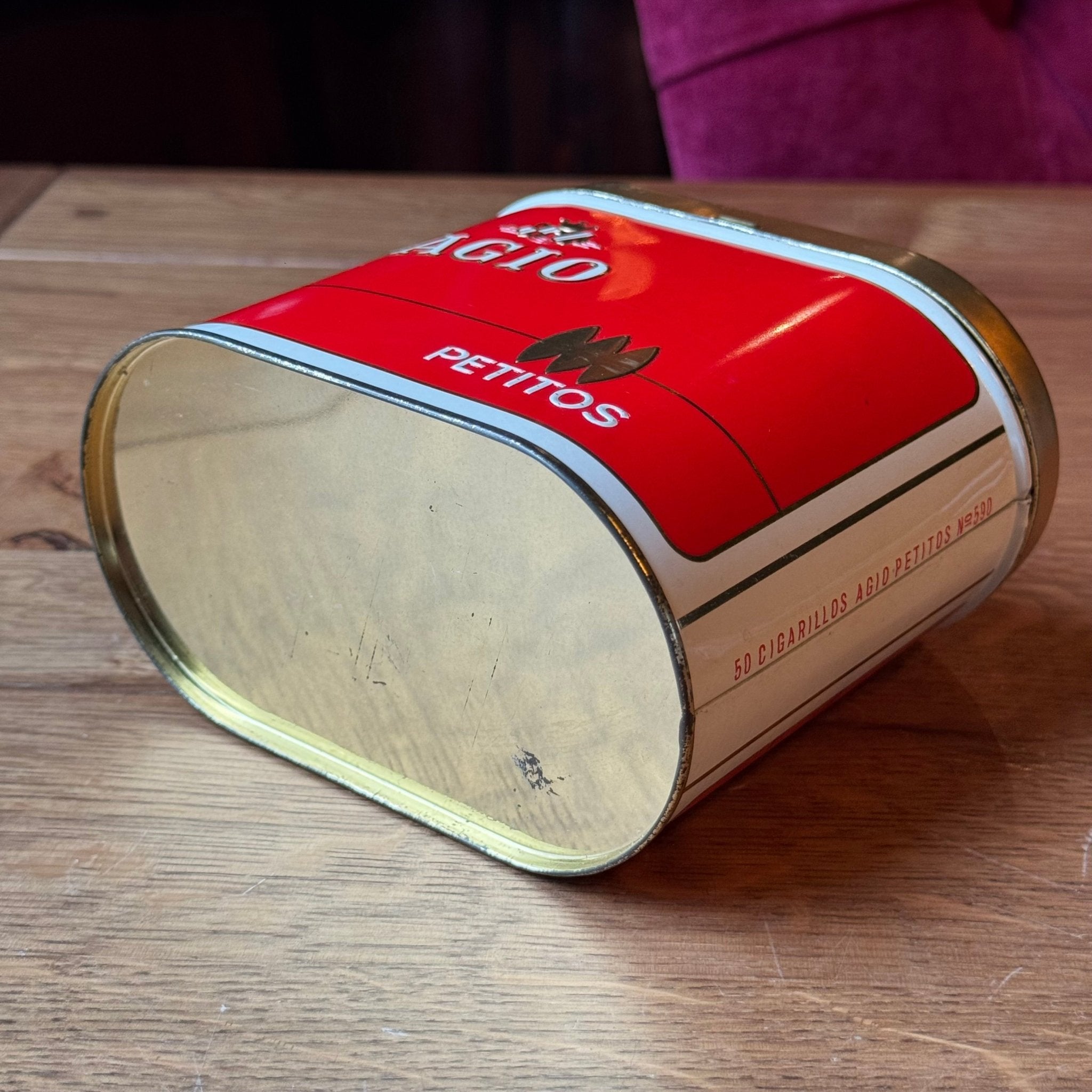 Vintage Agio Petitos Sigarenblik - Rood & Wit - A. Wintermans (Jaren '60) - The Collectionist