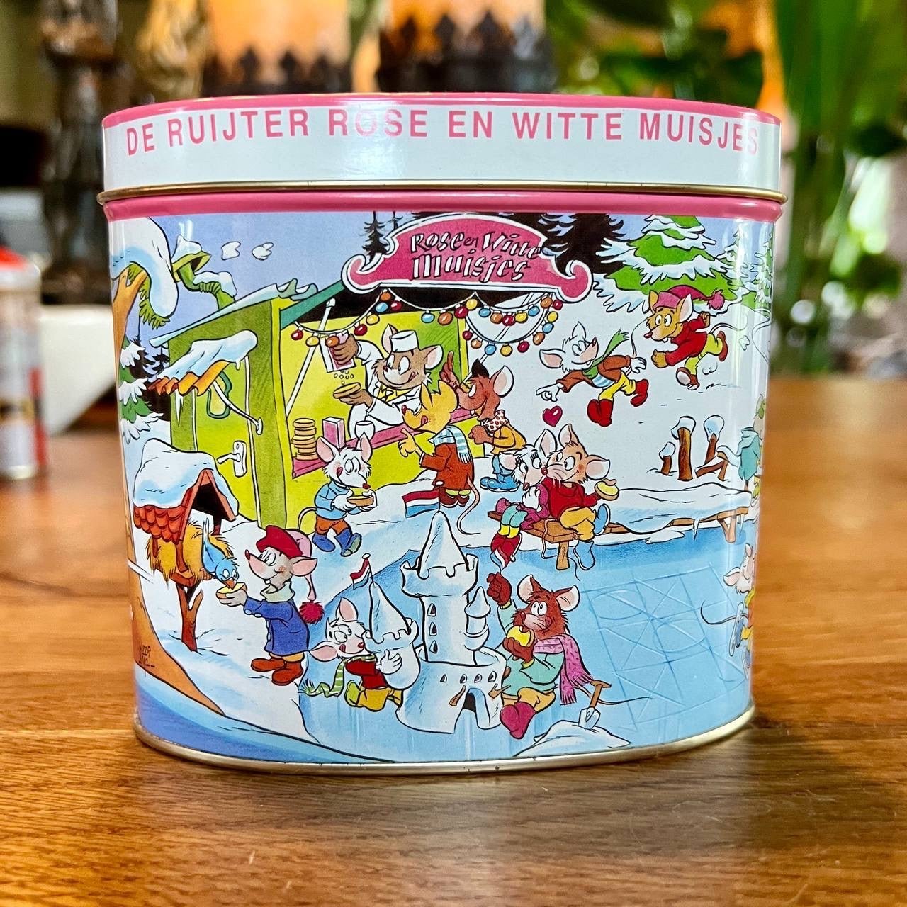 Vintage De Ruijter Roze en Witte Muisjes Blik - The Collectionist