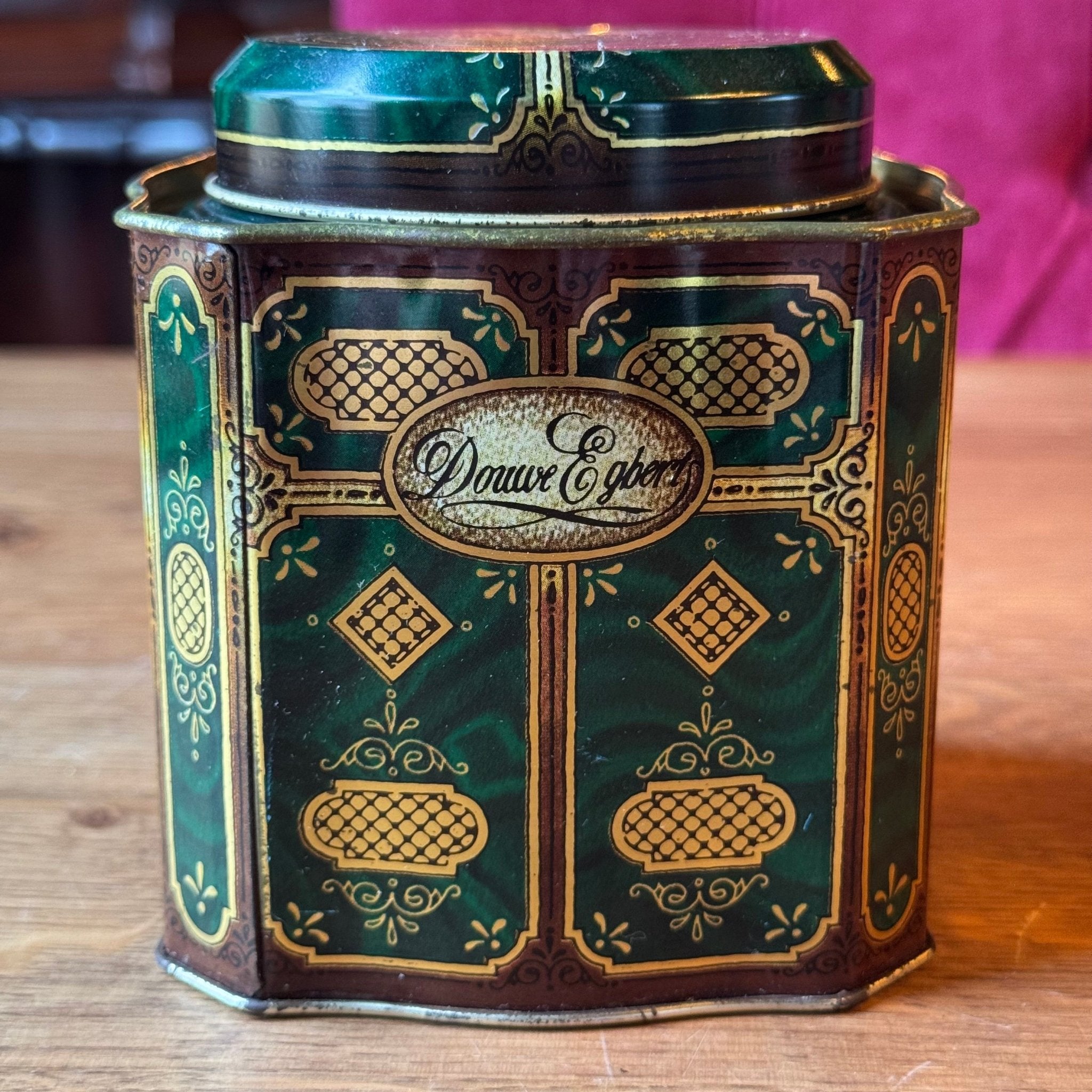 Vintage Douwe Egberts Pickwick Thee Blik – Groen & Goud - The Collectionist