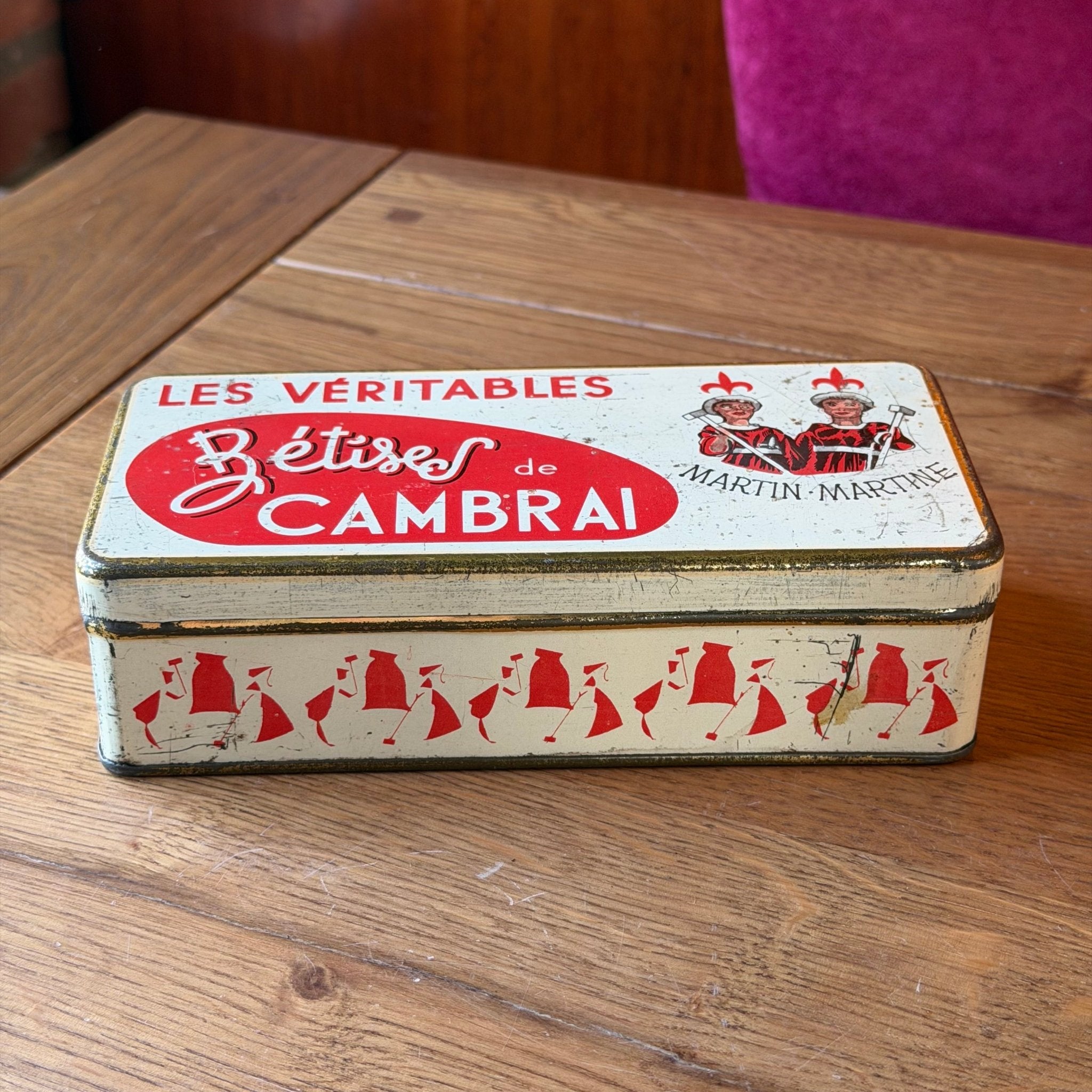 Vintage Frans Snoepblik “Les Véritables Bêtises de Cambrai” – Martin Martine