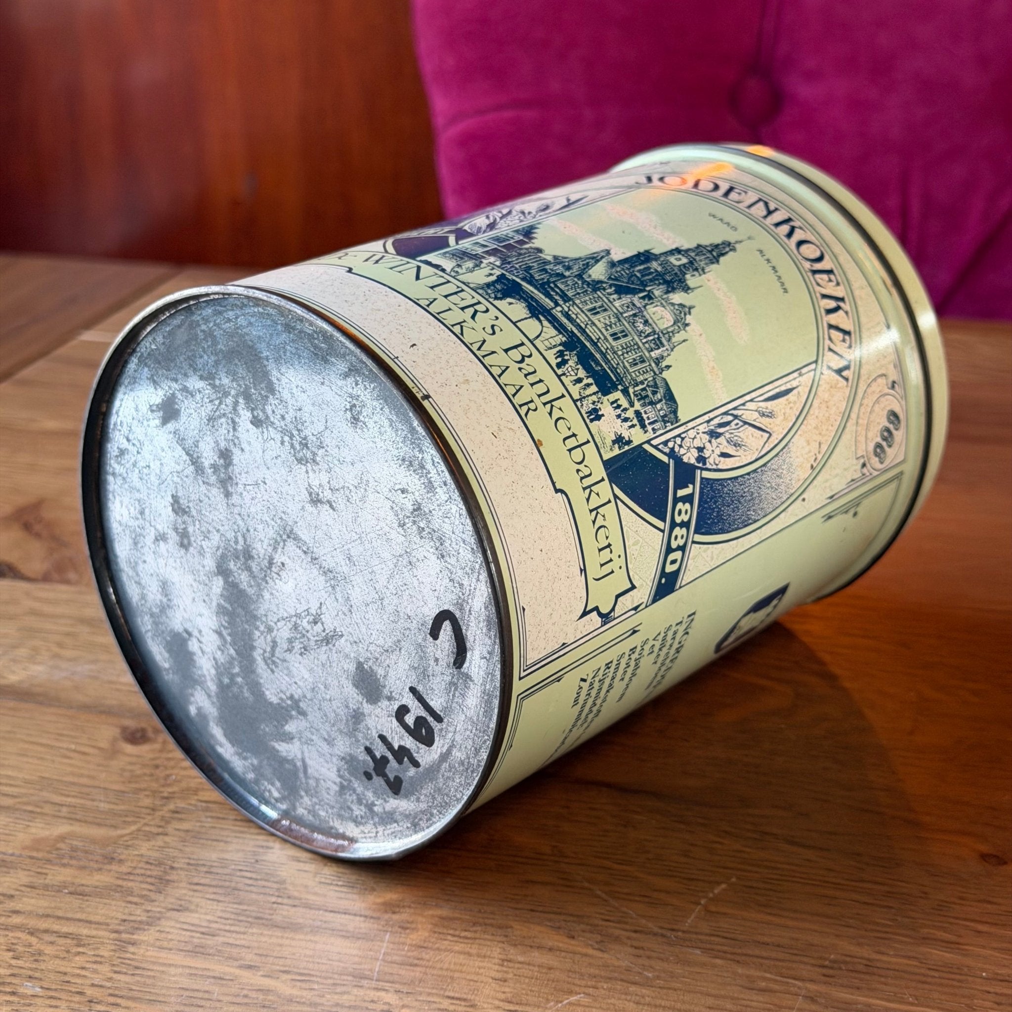 Vintage Jodenkoeken koekblik – De Winter’s Banketbakkerij Alkmaar