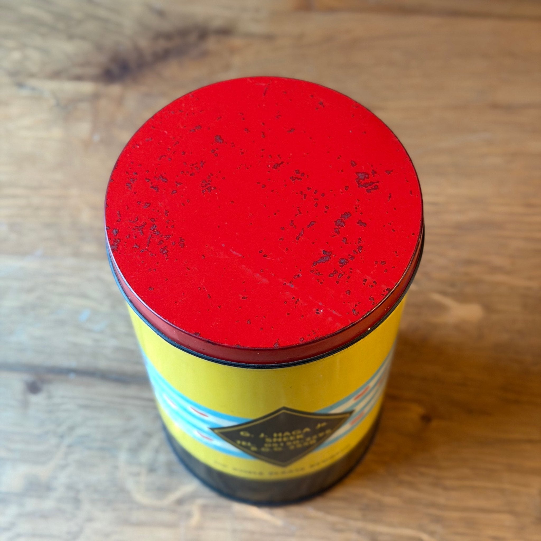 Vintage koekblik G.J. Haga Jr. Sneek – Sneeker Boterdrabbelkoeken - The Collectionist