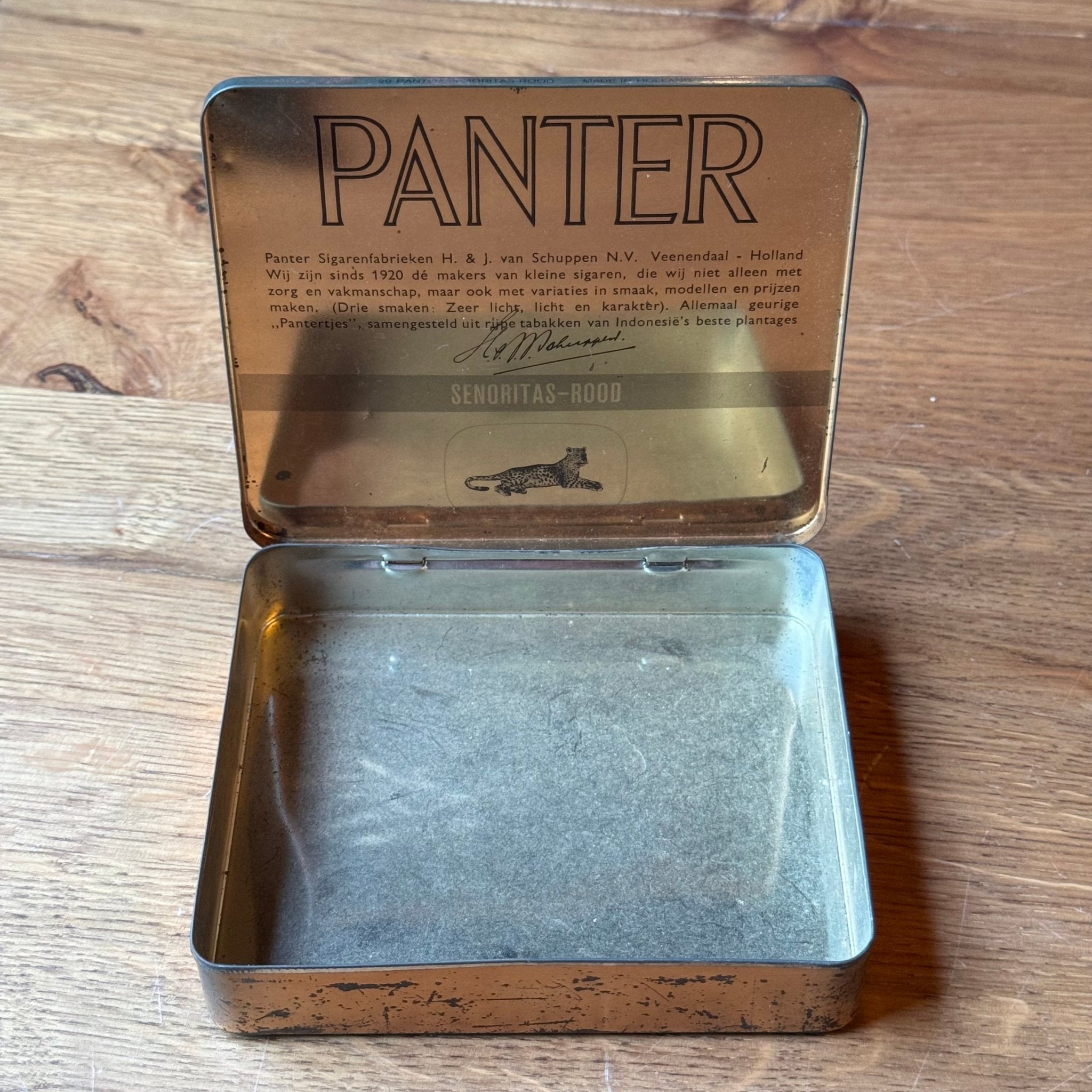 Vintage Panter Sigarenblik 'Senoritas Rood' - Met Originele Inhoud (Veenendaal) - The Collectionist