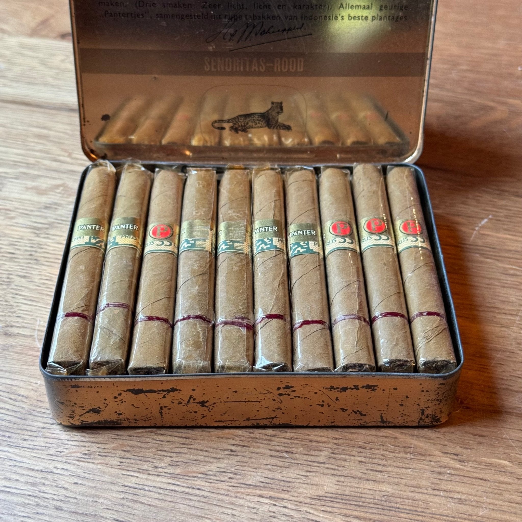 Vintage Panter Sigarenblik 'Senoritas Rood' - Met Originele Inhoud (Veenendaal) - The Collectionist