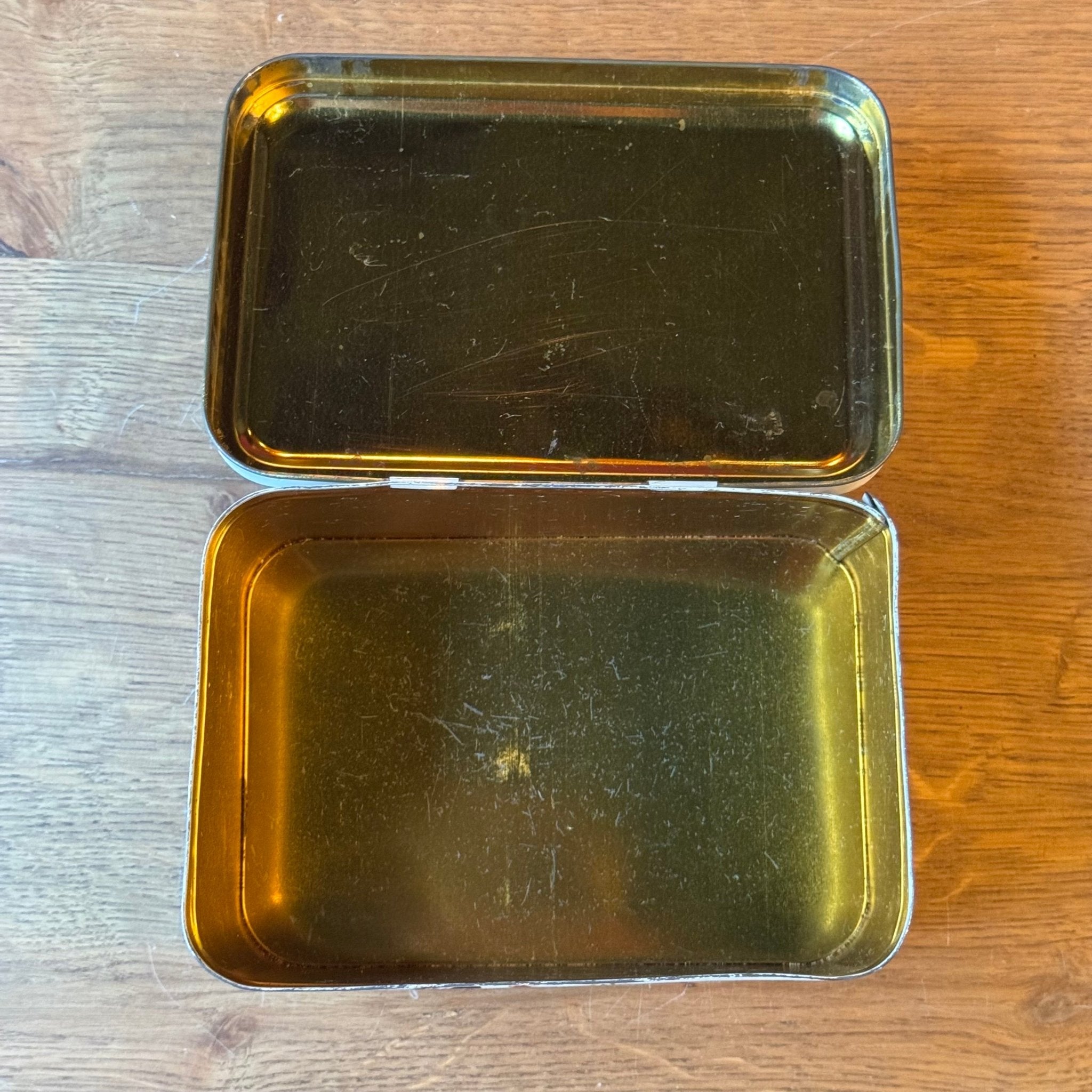 Vintage Royco blik met bosdieren – rechthoekige metalen bewaardoos - The Collectionist