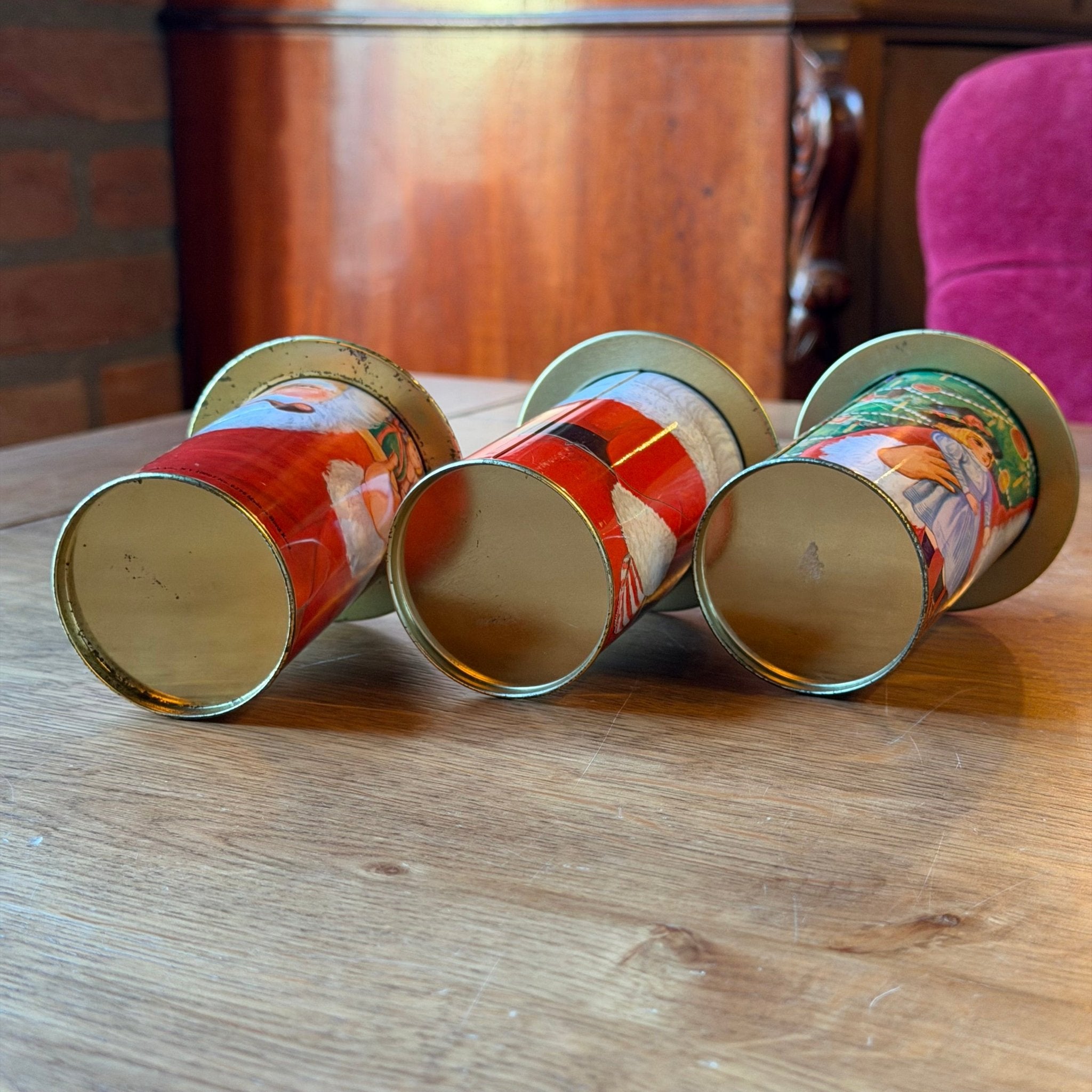 Vintage Santa Claus Blikken Set van 3 – B. Shackman & Co. (1986) - The Collectionist