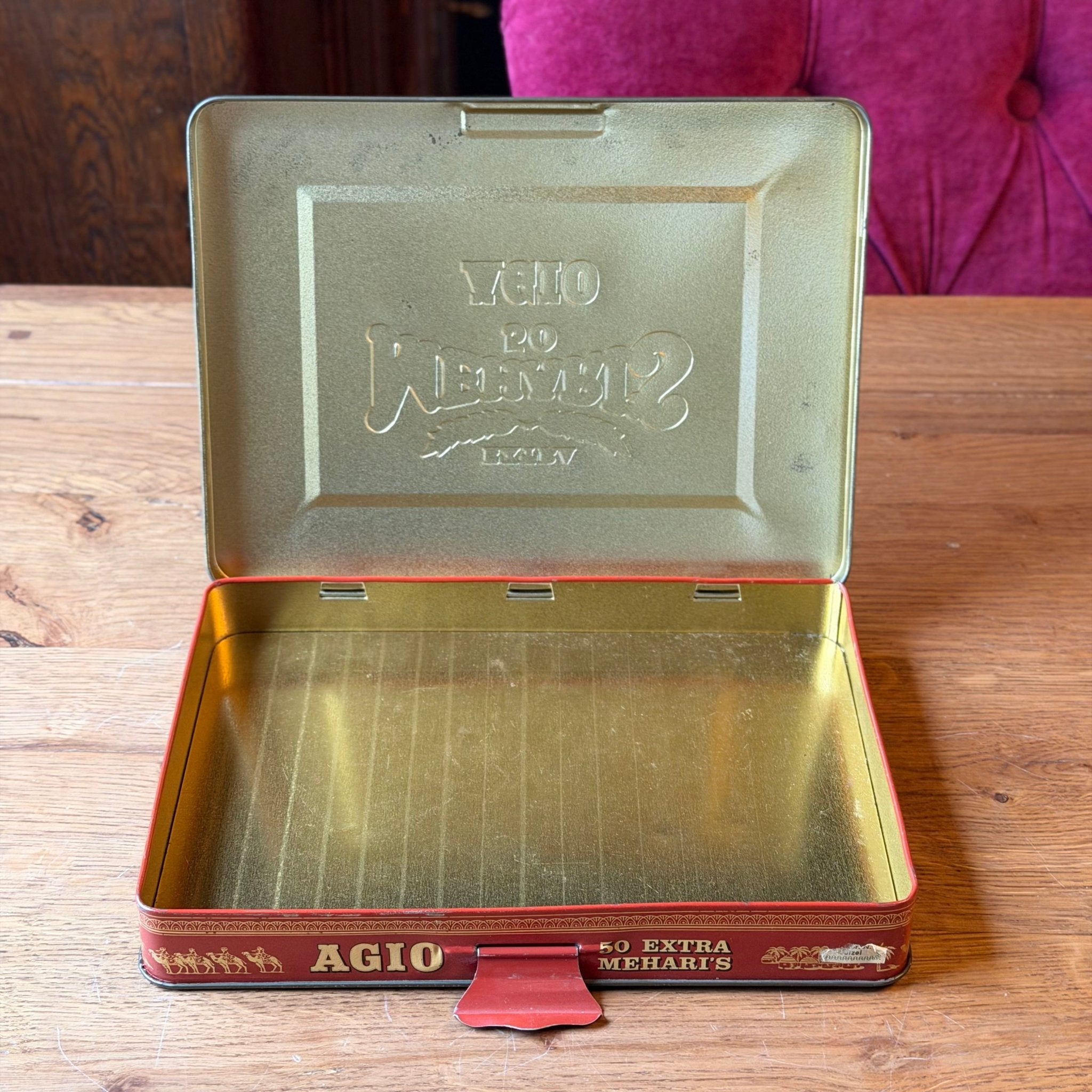 Vintage cigar tin AGIO Mehari's – 50 Senoritas – lithographic tin