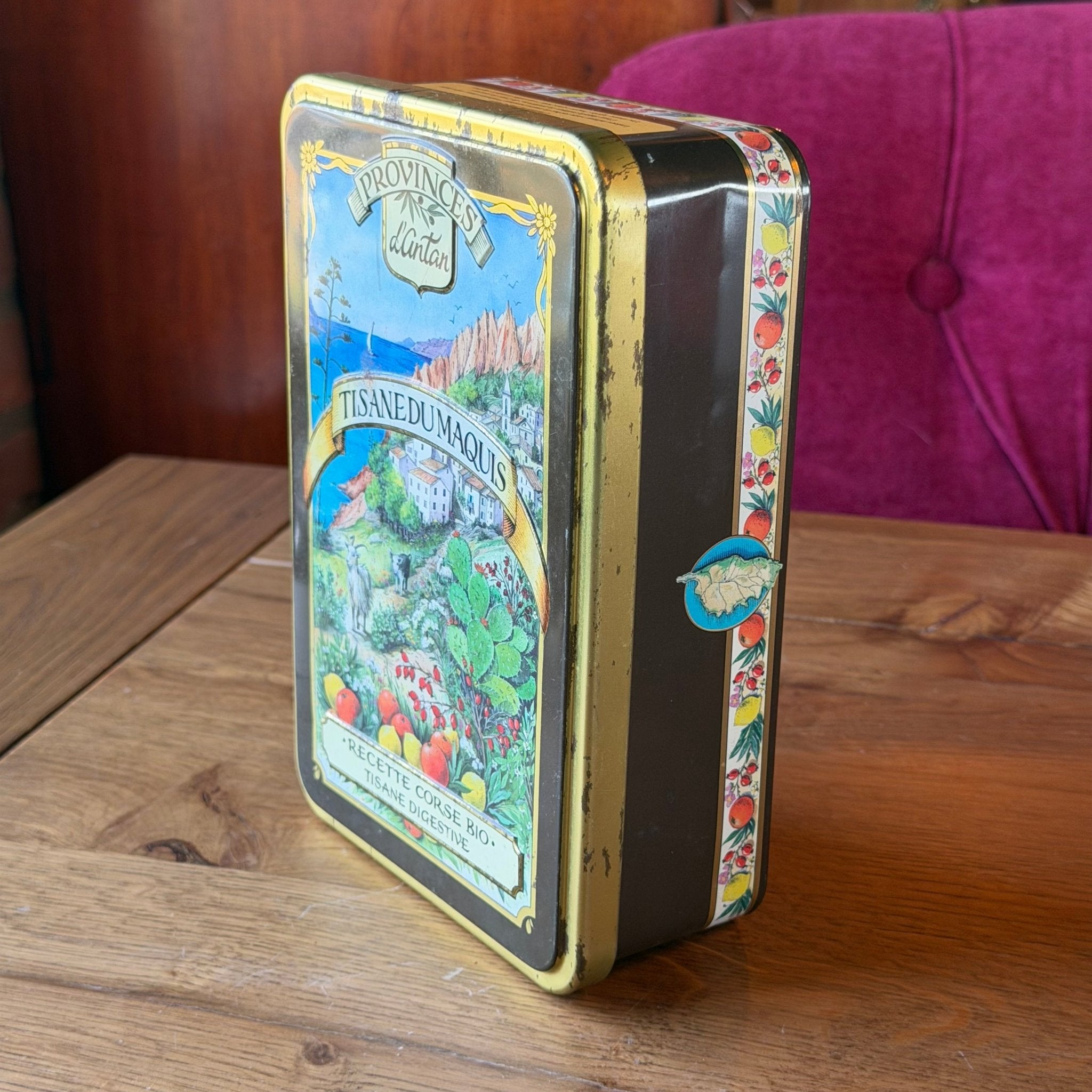 Vintage Tisane du Maquis Blik – Provinces d’Antan – Frans Theeblik Corsica