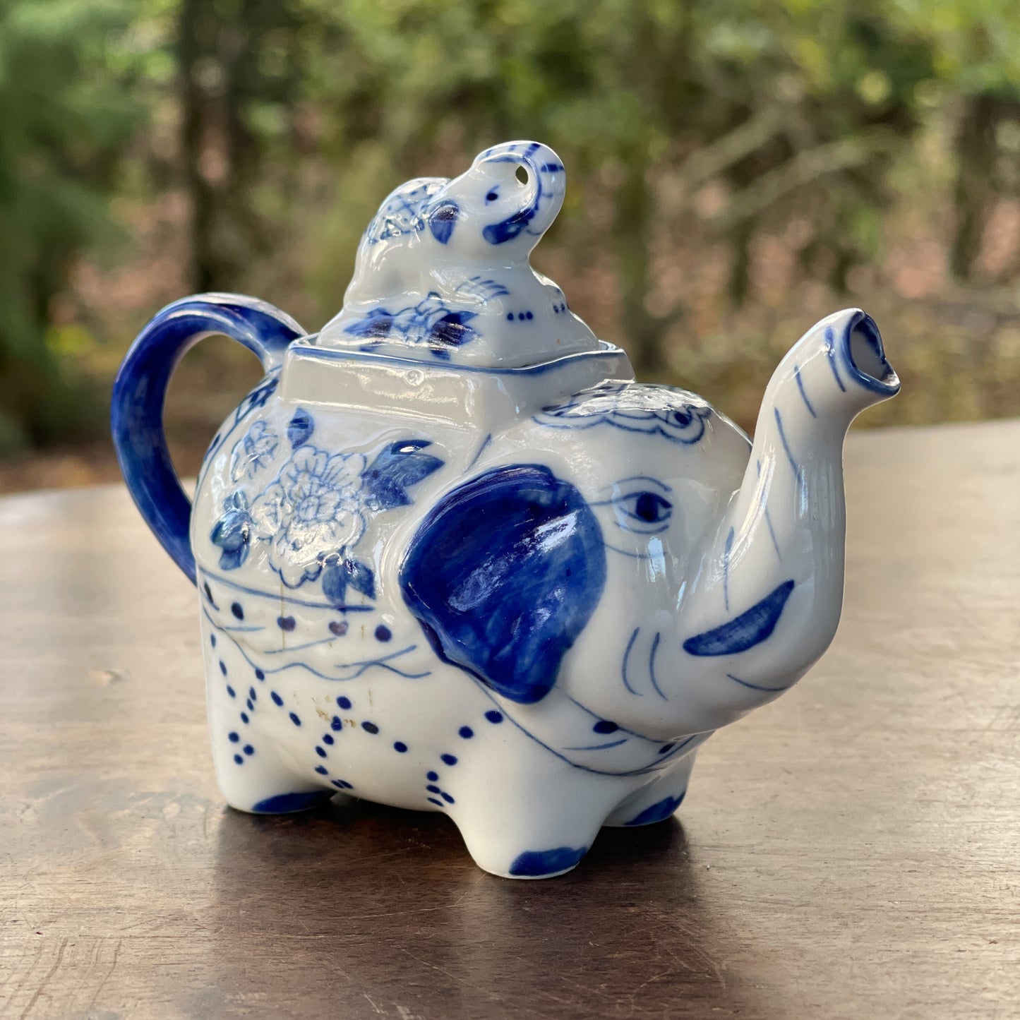 Delfts Blauw Theepotje Olifant - Bamestra Curiosa