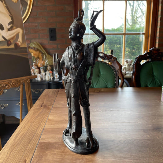 Antiek bronzen beeld Kinnara - Bamestra Curiosa