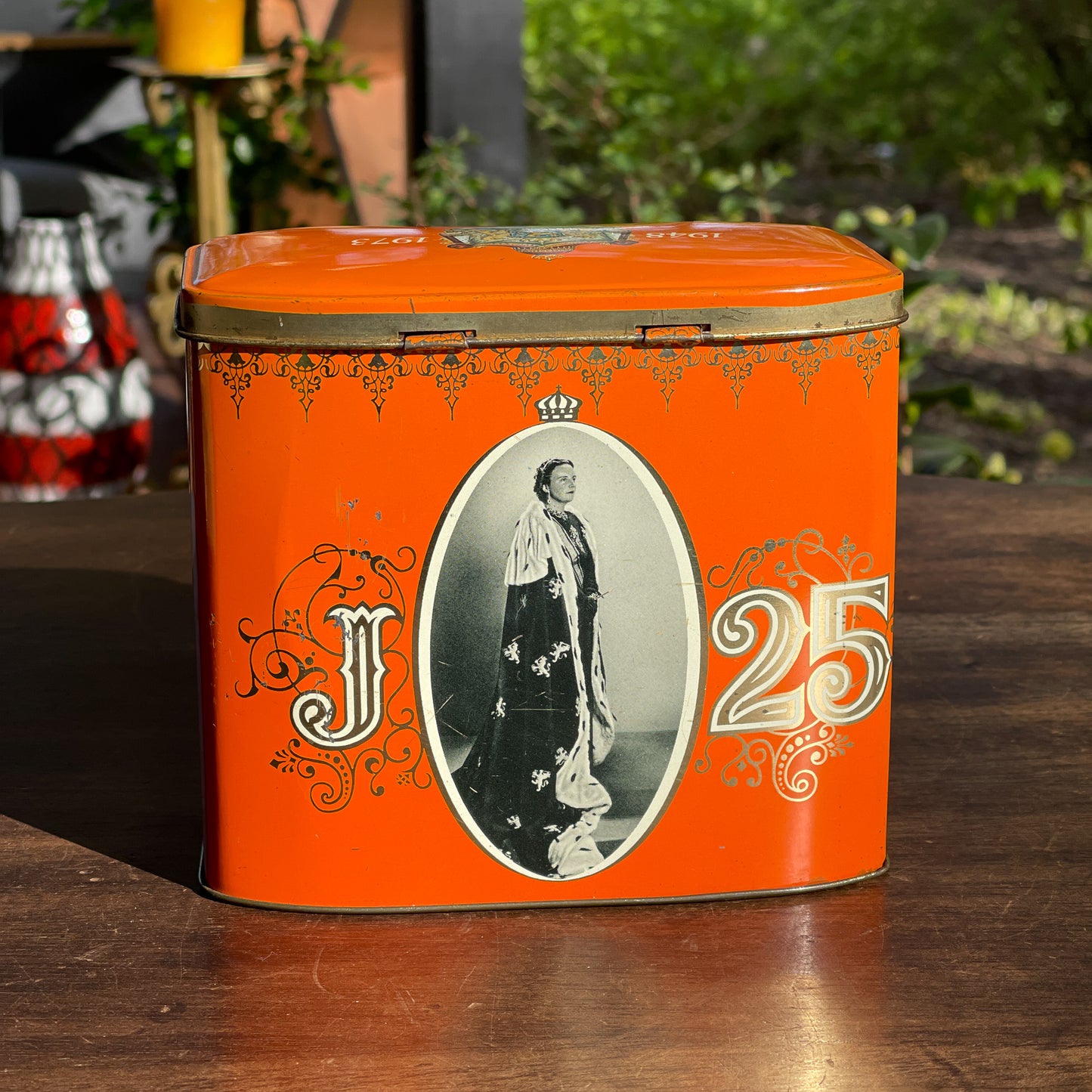 Vintage Blik Ter Ere Van Juliana 25 Jaar Koningin - Bamestra Curiosa