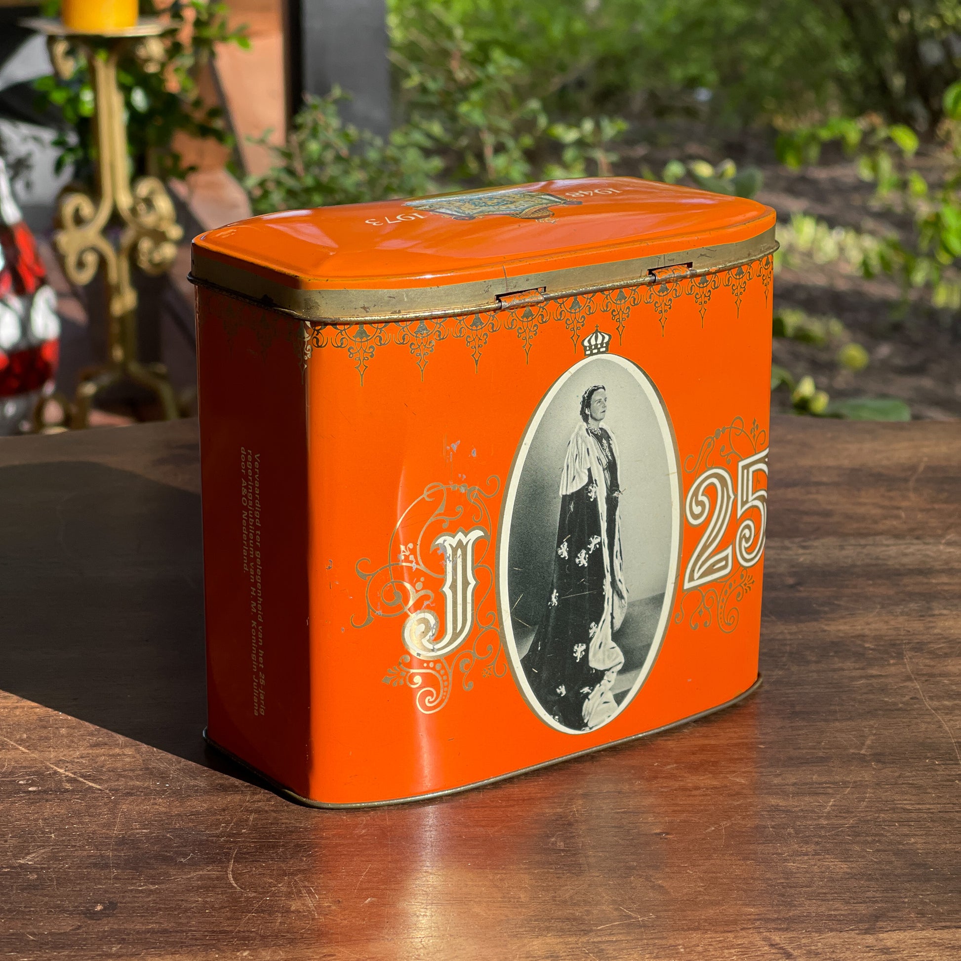 Vintage Blik Ter Ere Van Juliana 25 Jaar Koningin - Bamestra Curiosa