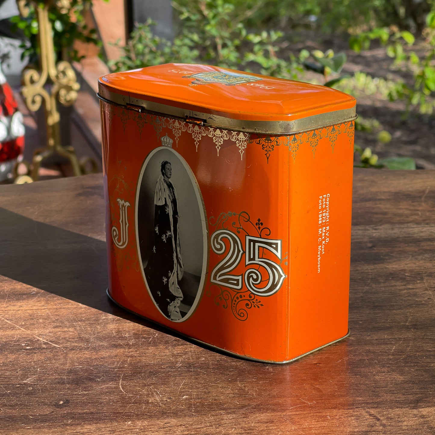 Vintage Blik Ter Ere Van Juliana 25 Jaar Koningin - Bamestra Curiosa